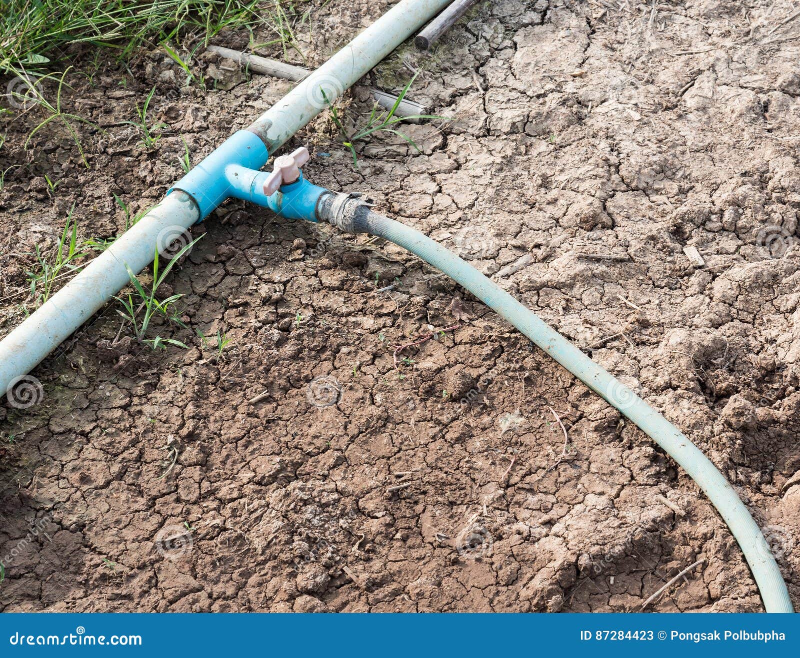 Old PVC Pipe with the Rubber Hose. Stock Image Image of rubber, valve 87284423