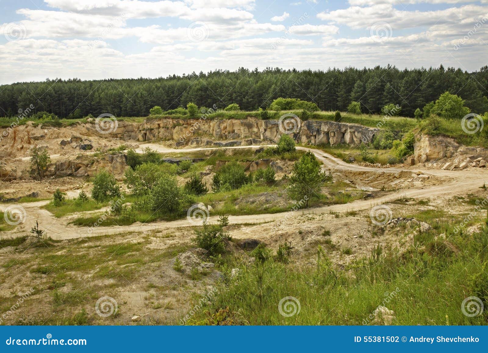 old quarry in jozefow. poland