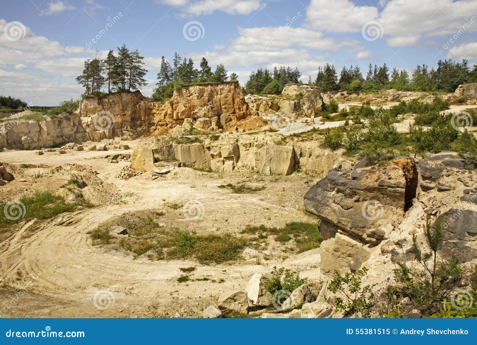 old quarry in jozefow. poland