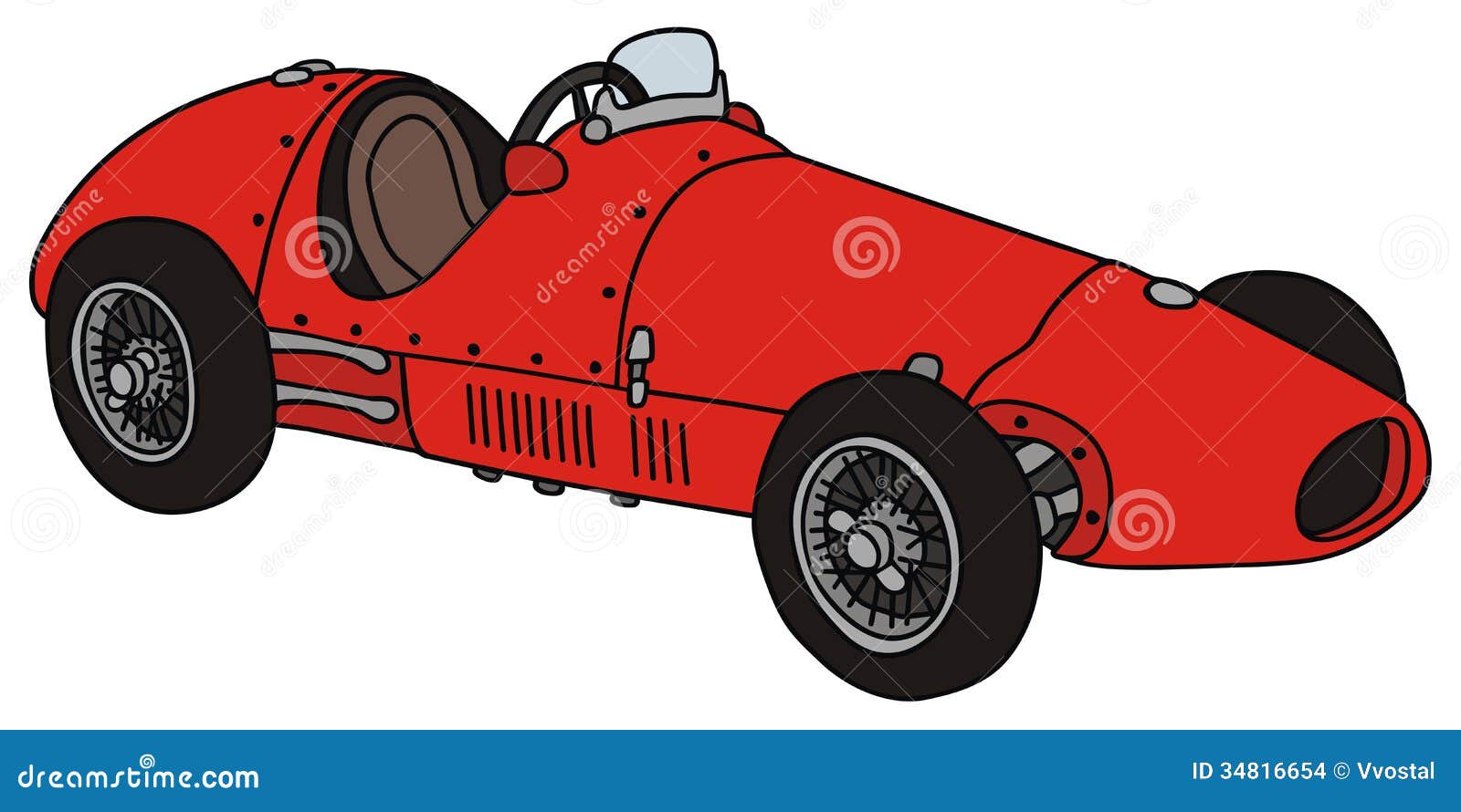 Old racing car stock vector. Illustration of drawing 34816654