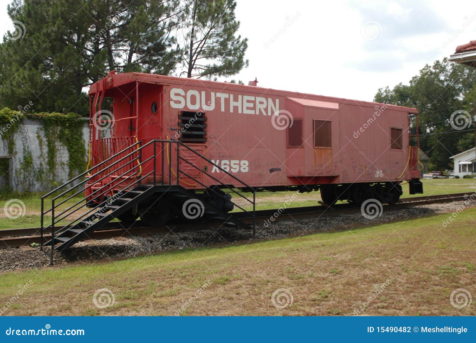 Old railroad caboose stock photo. Image of railroad, southern 15490482