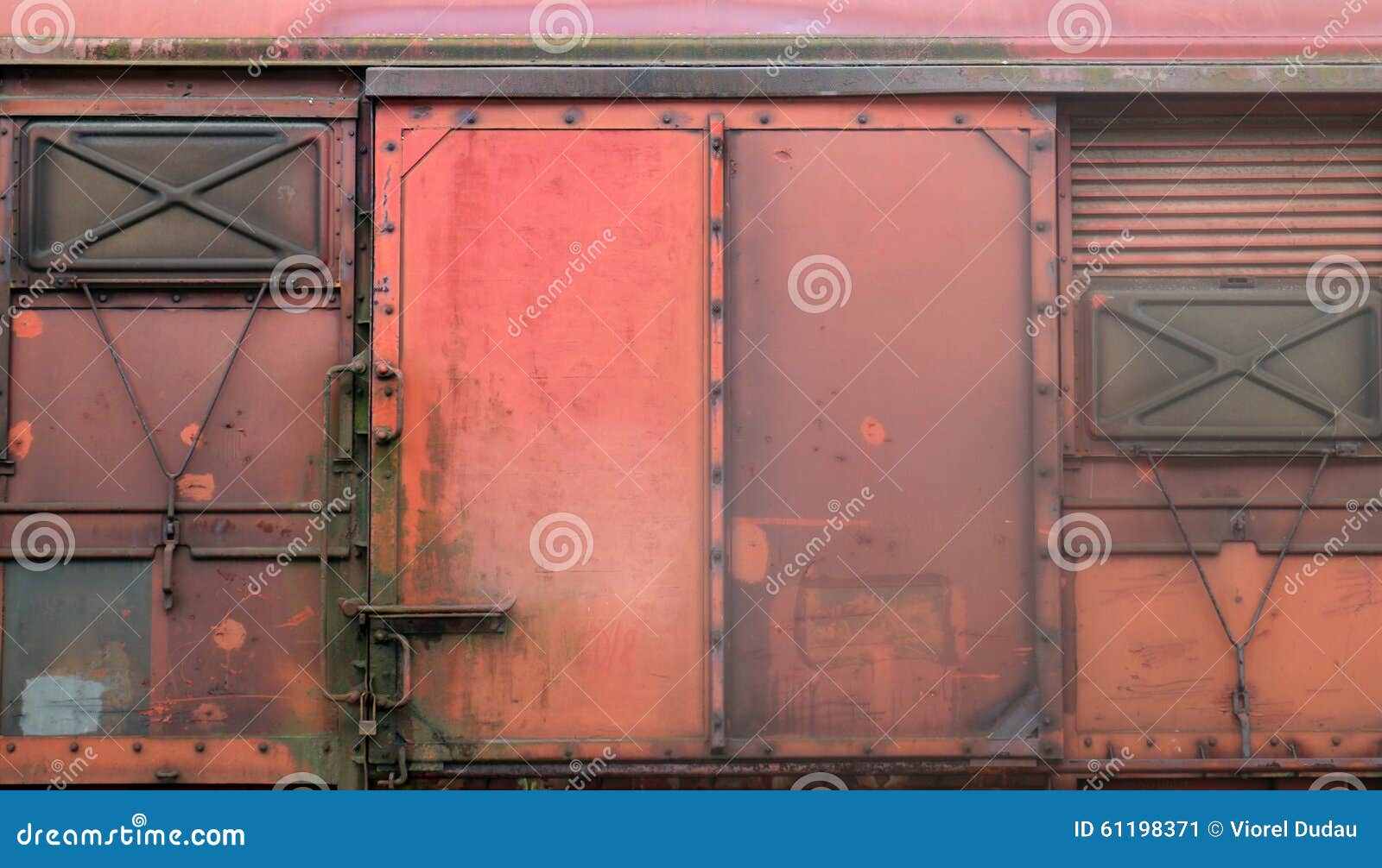 Old railroad car stock image. Image of doors, closeup 61198371