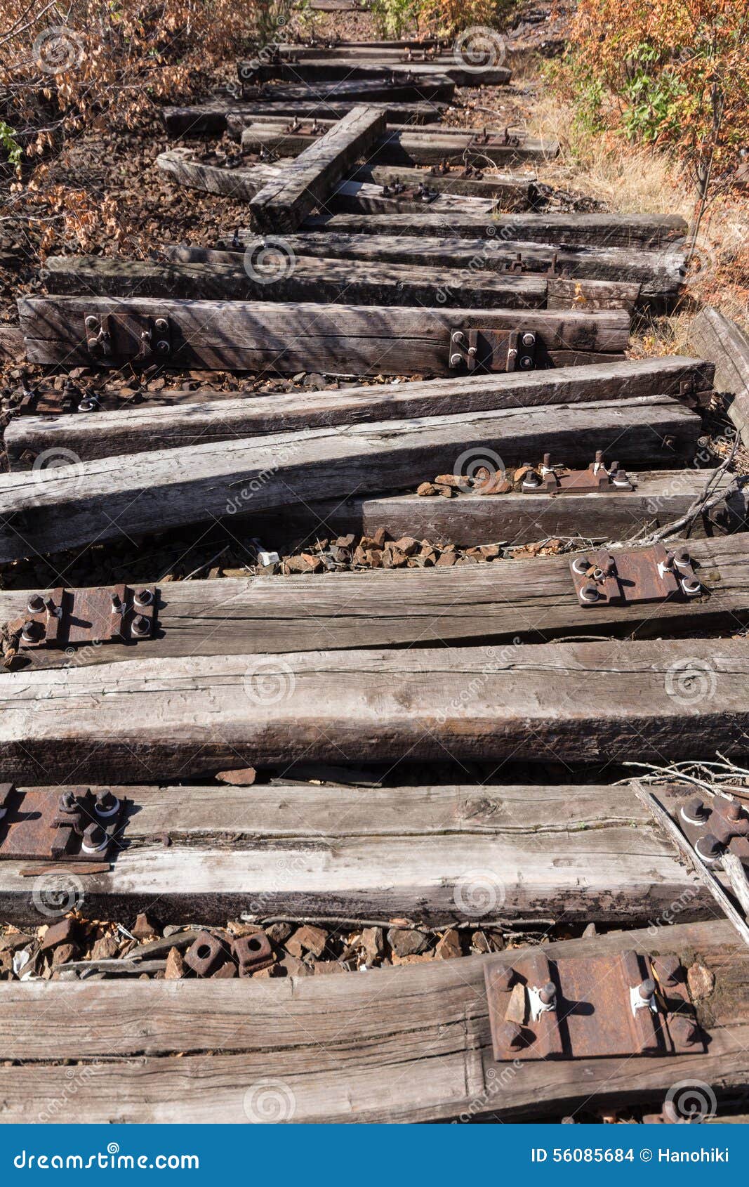 railroad track wood