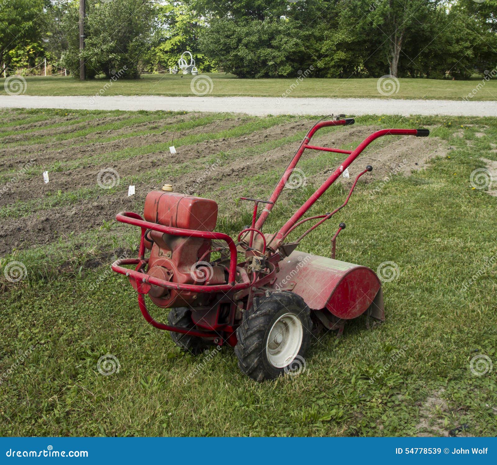 Old Rear Tine Rototiller Stock Image Image Of Soil Tiller 54778539