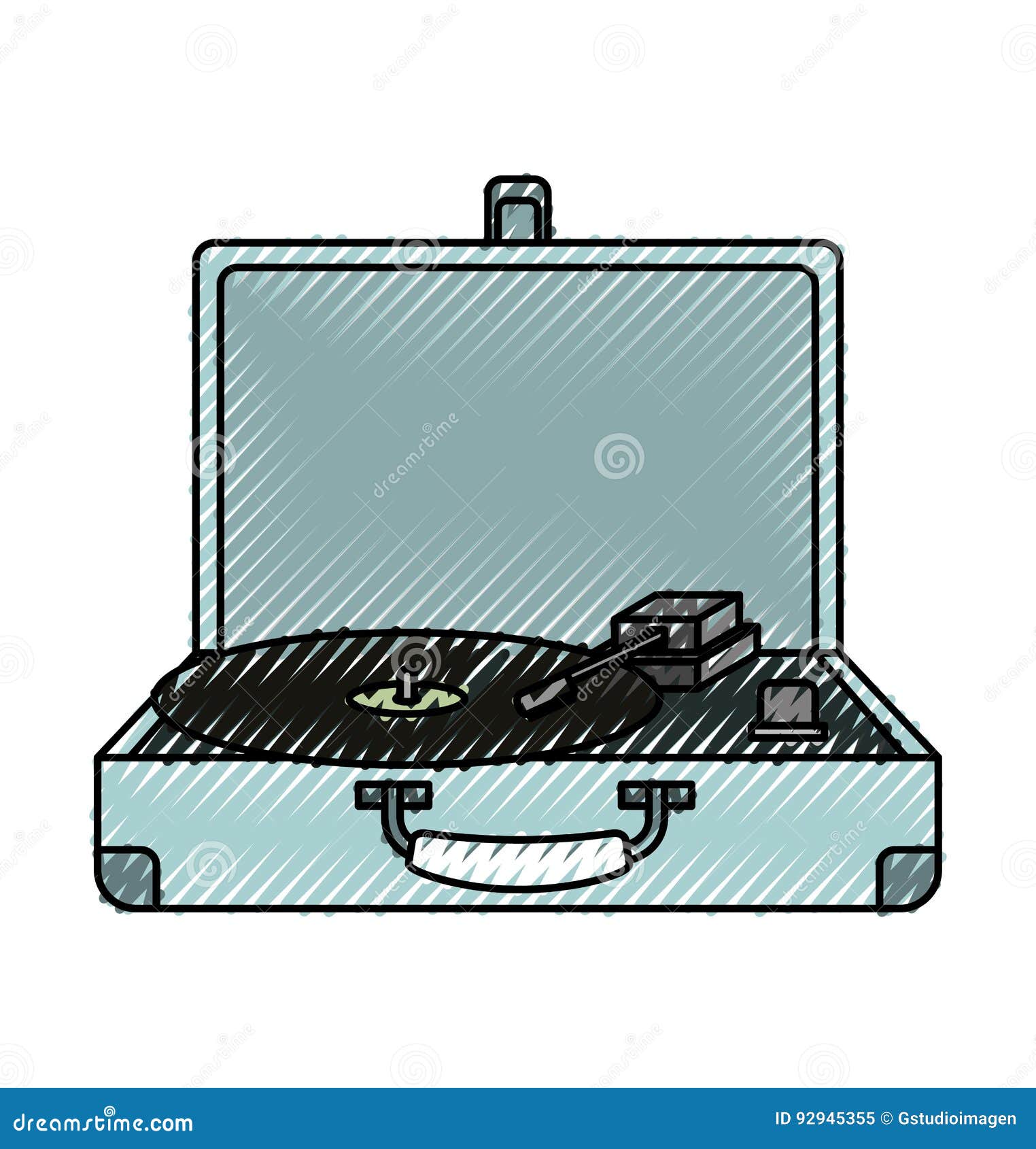 Old Record Player Vinyl Record Stock Vector - Illustration of musical ...