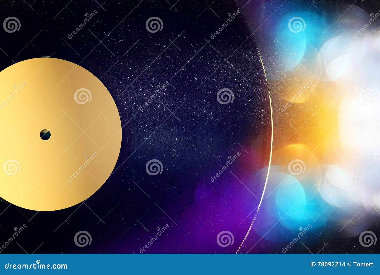 Old Records on Wooden Table with Glitter Background Stock Photo Image of playlist, objects