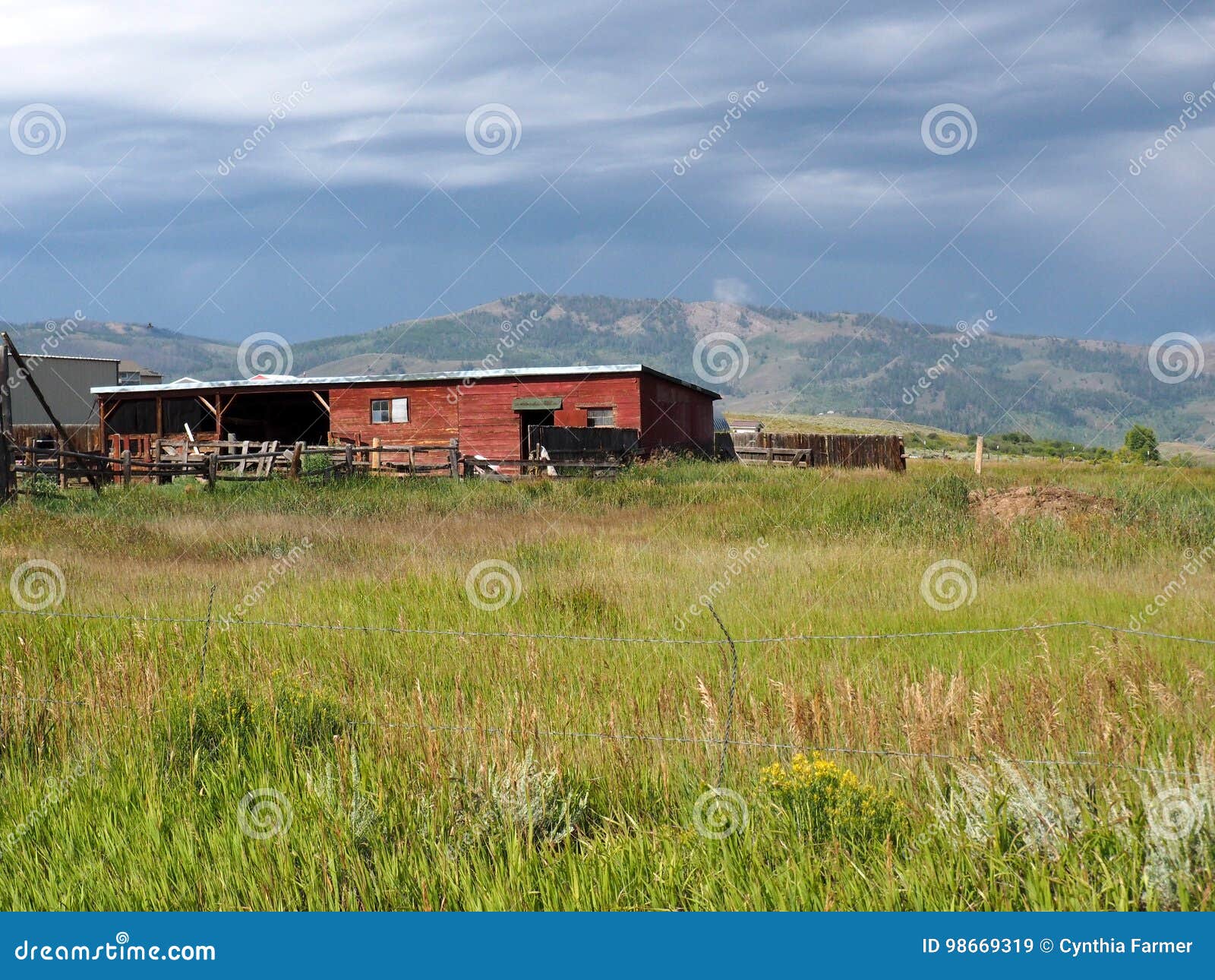 Old Red Barn on a Colorado Prairie Stock Image Image of view, countryside 98669319