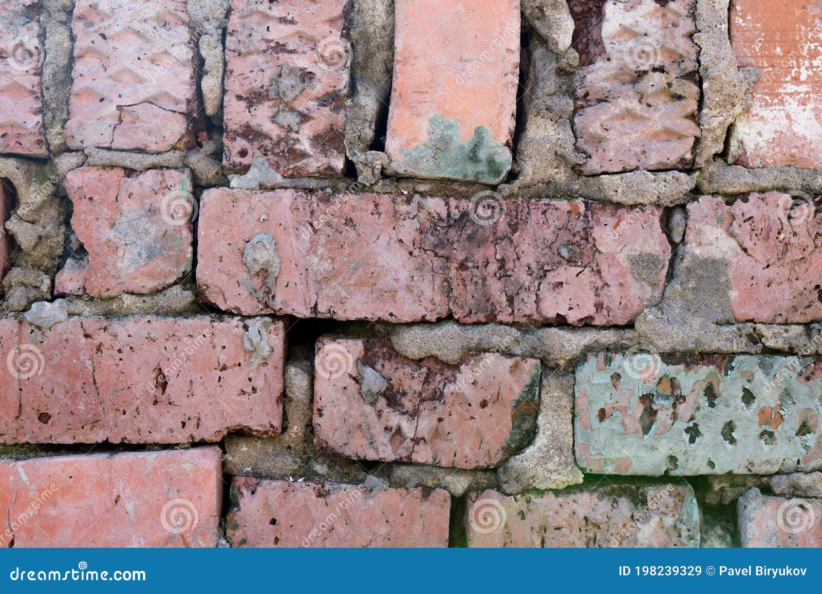 Old Red Brick Wall. Block Background Stock Image Image of empty