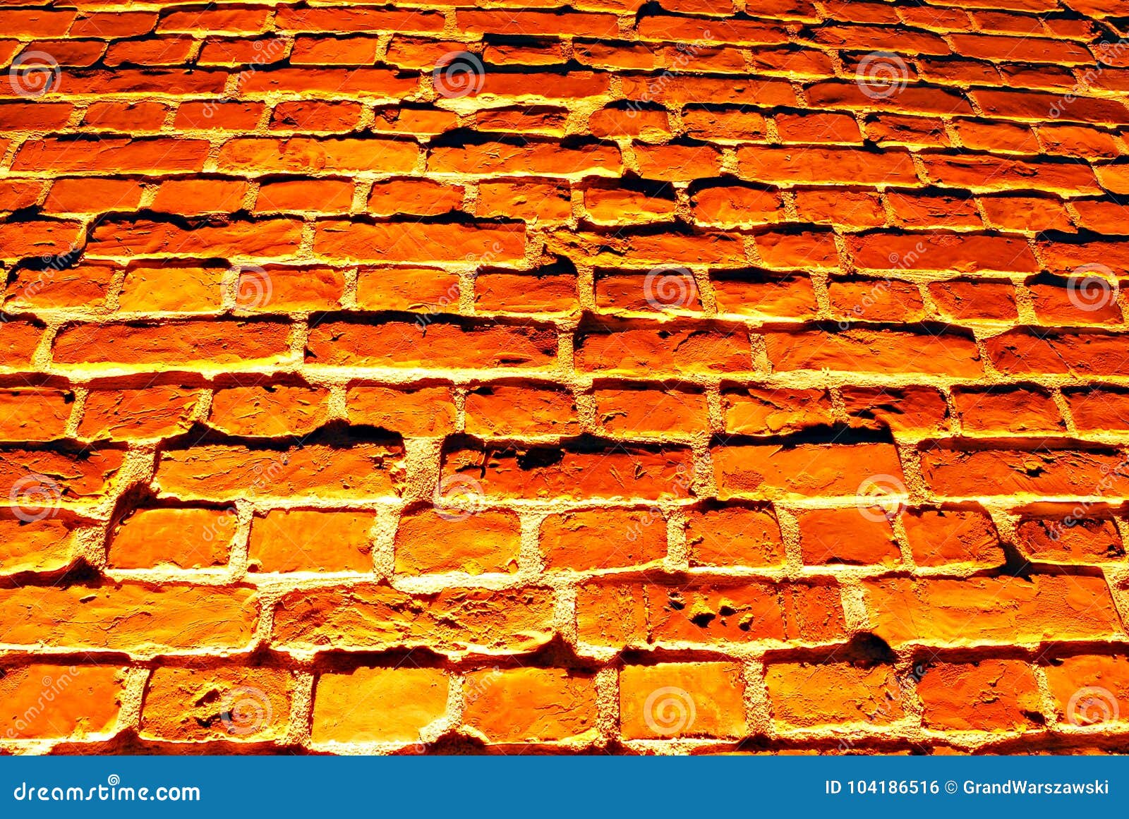 Old Red Brick Wall with Street Light Stock Photo Image of