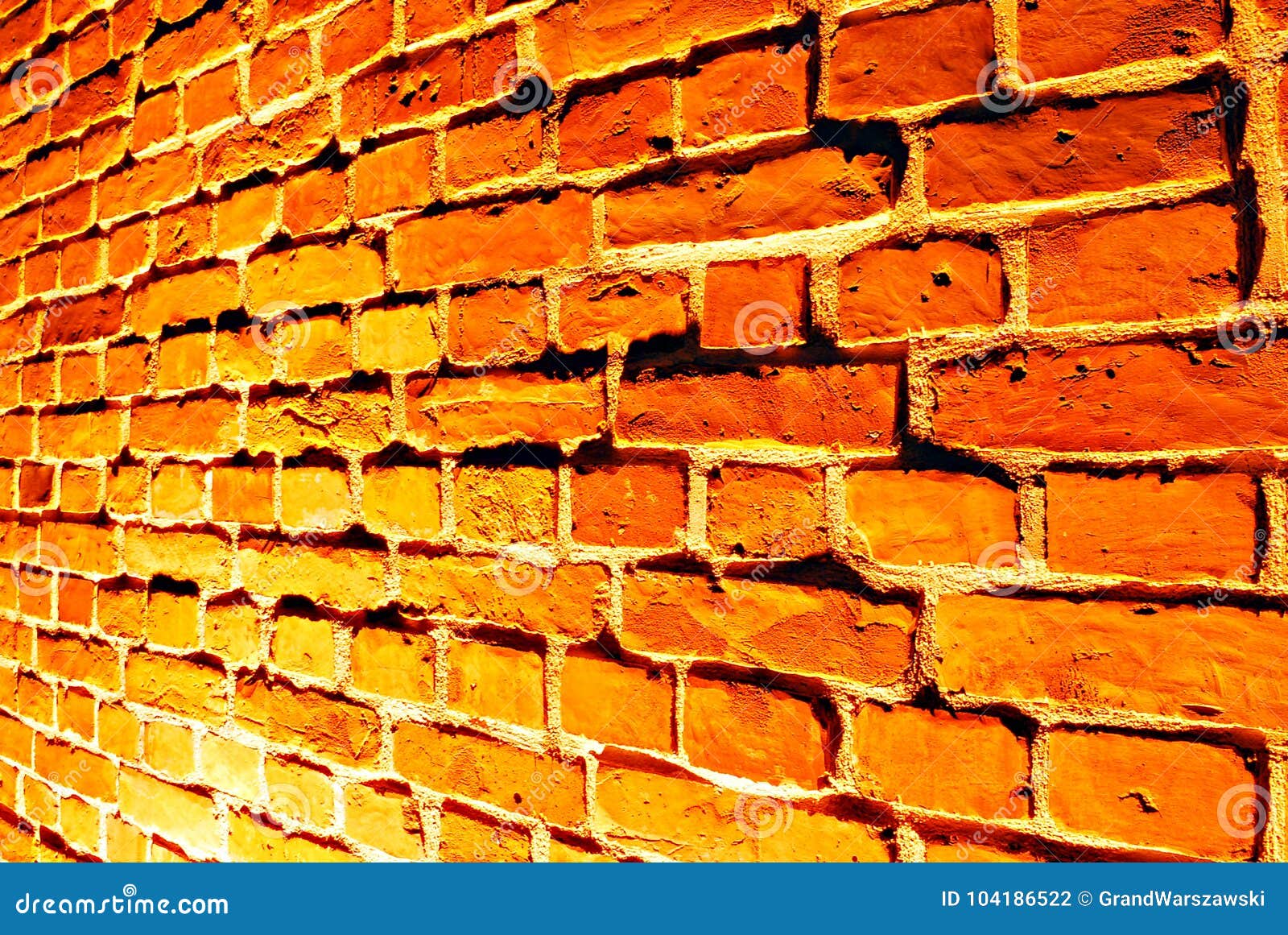 Old Red Brick Wall with Street Light Stock Photo Image of dirt