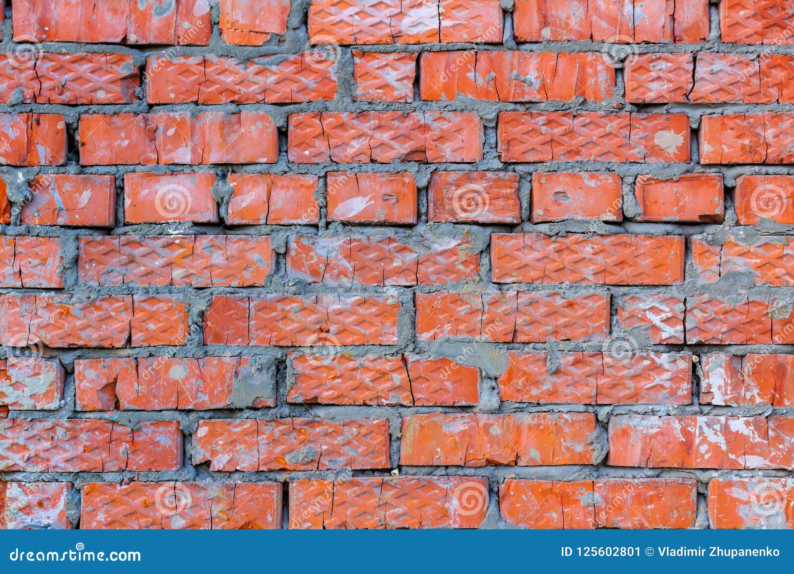 Old Red Brick Wall Texture With Cement Mortar Stains Abstract Brick Wall Background Stock Image Image Of Brick Aging 125602801