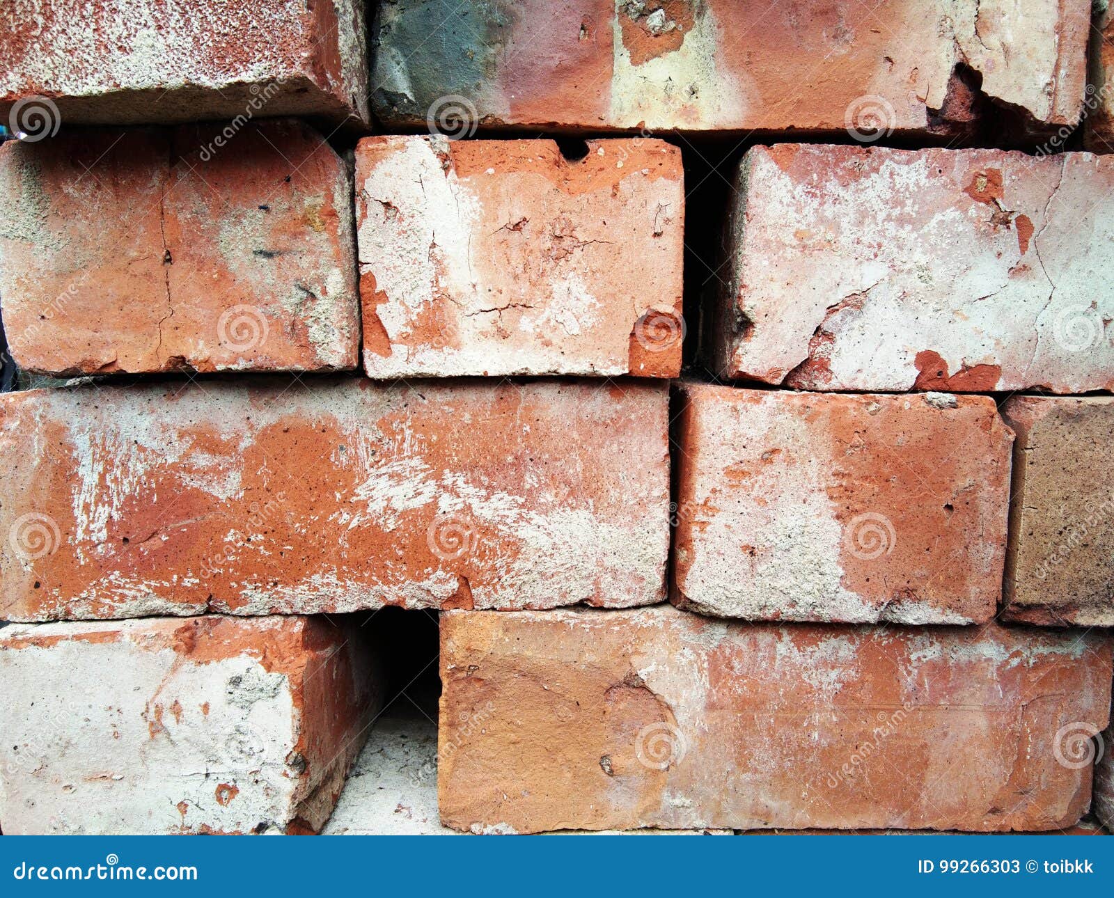 Old red bricks stock image. Image of building, orange 99266303