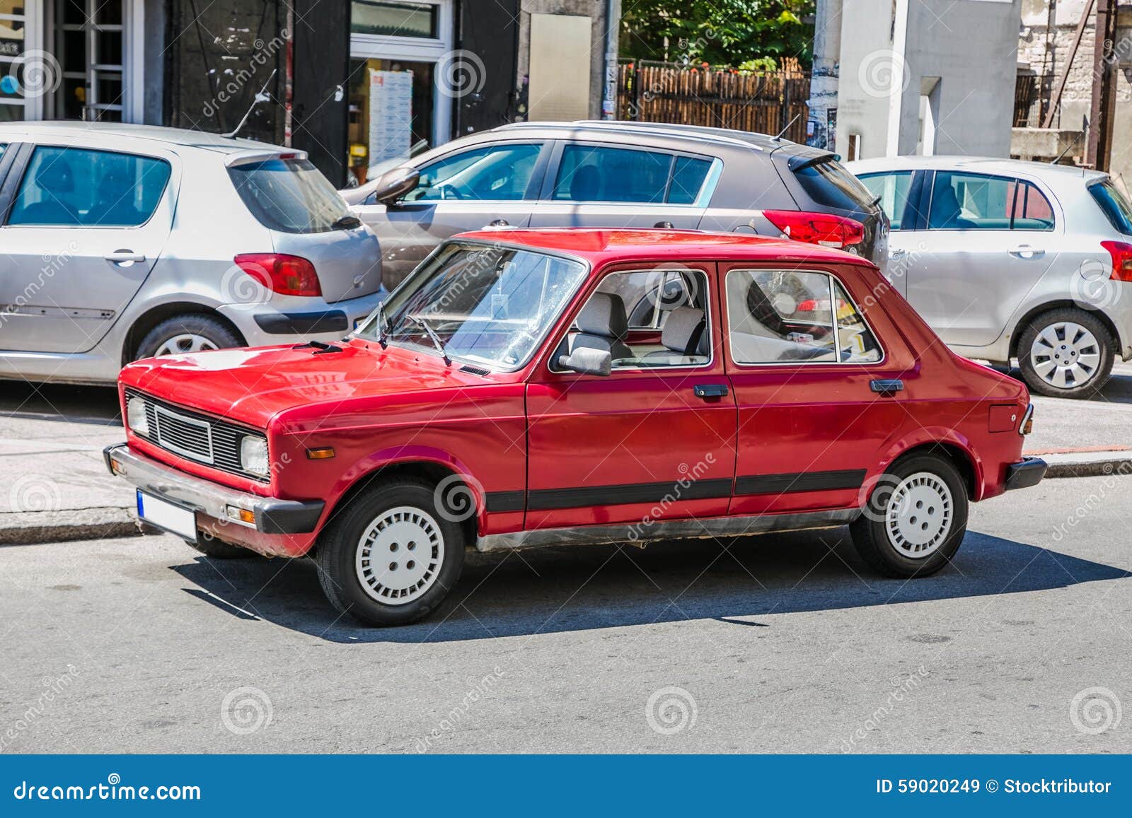 Old red car stock image. Image of europe, cool, antique 59020249