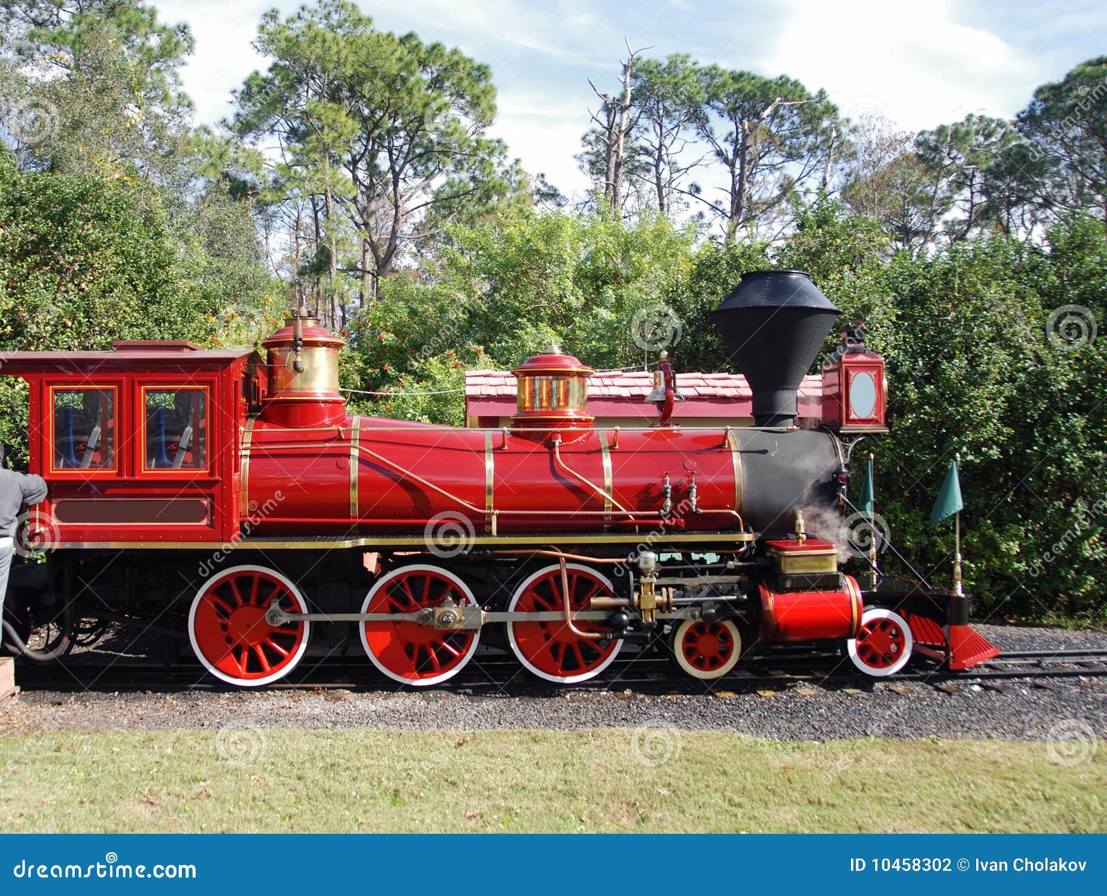 Old red engine stock photo. Image of train, locomotive - 10458302