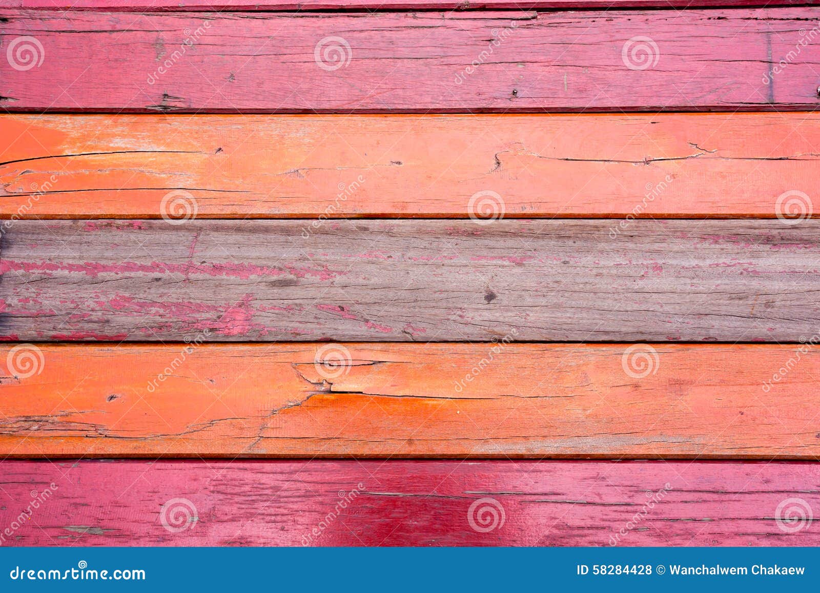 Old, Red Grunge Wood Vertical Panels on a Rustic Barn Stock Photo