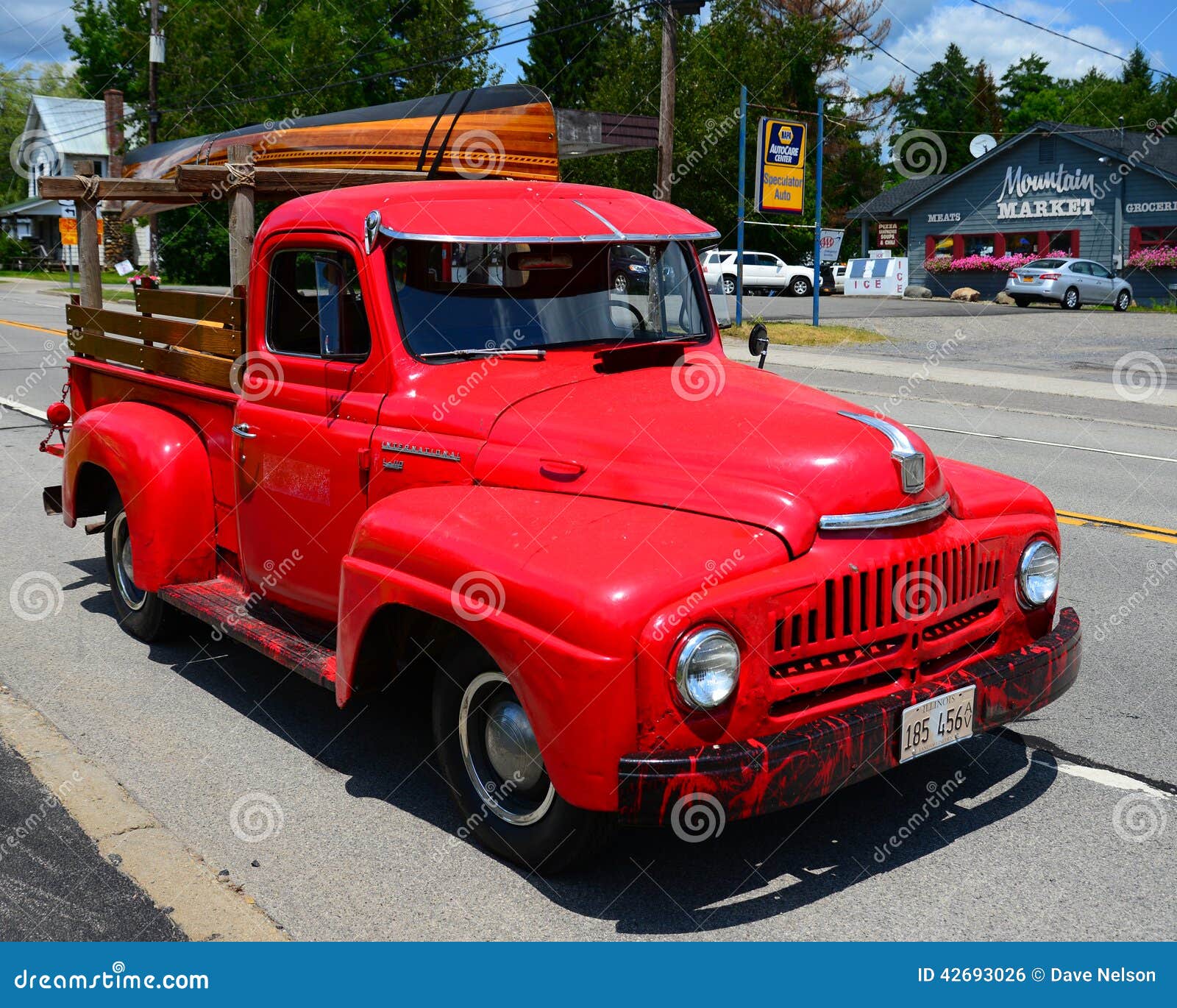 Old Red International Pickup Truck Editorial Photo - Image 