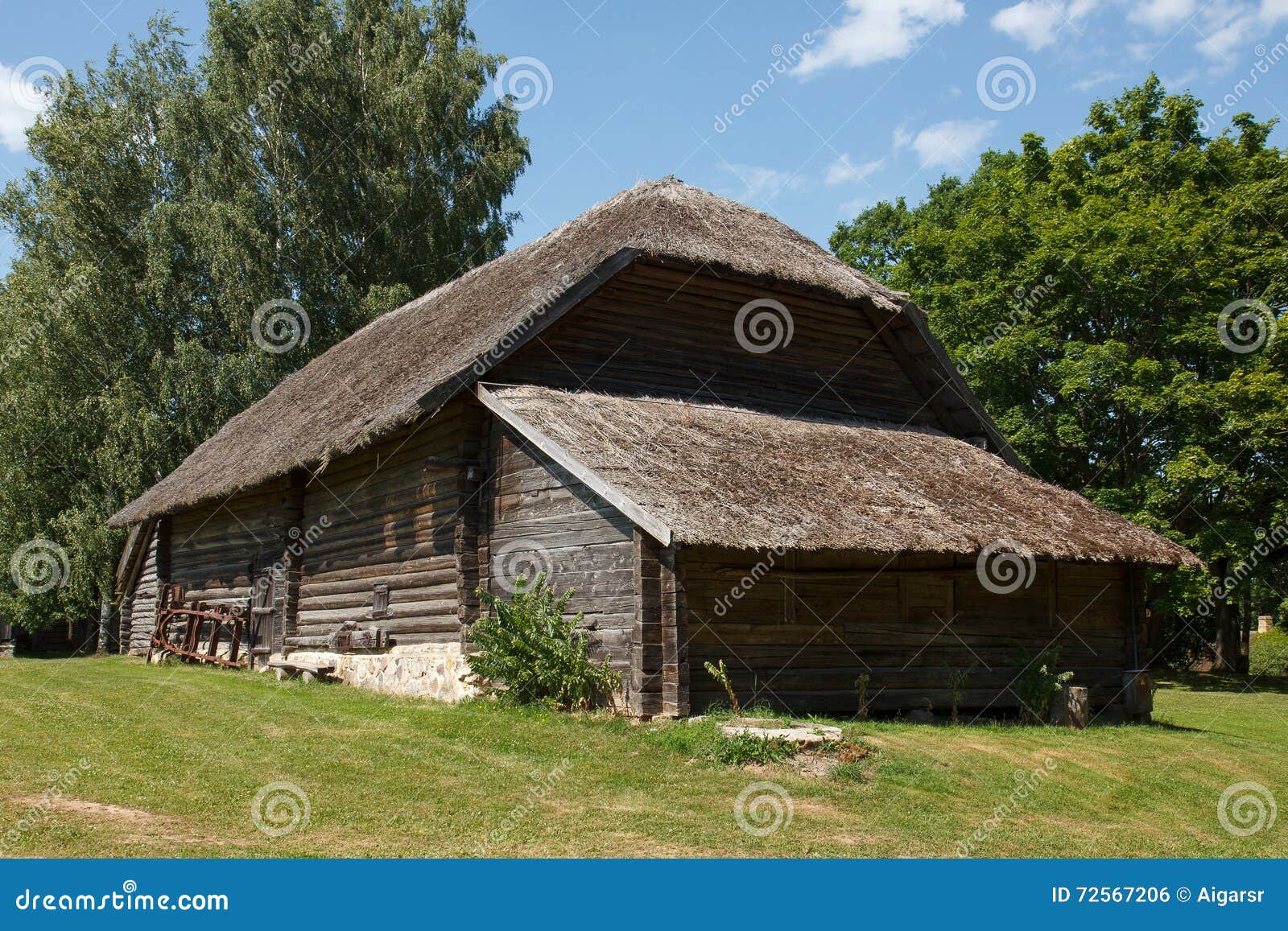 Old Reed And Wood House Stock Photo Image 72567206