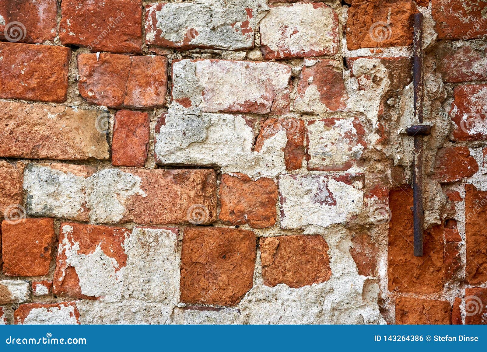 Old Repaired Wall with Brick Texture Stock Photo - Image of brick ...