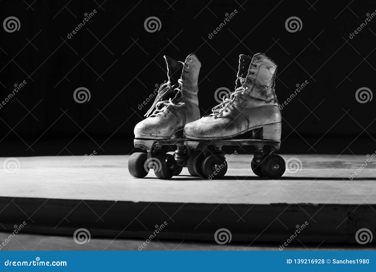 Roller Skates in Black and White Stock Photo Image of attire