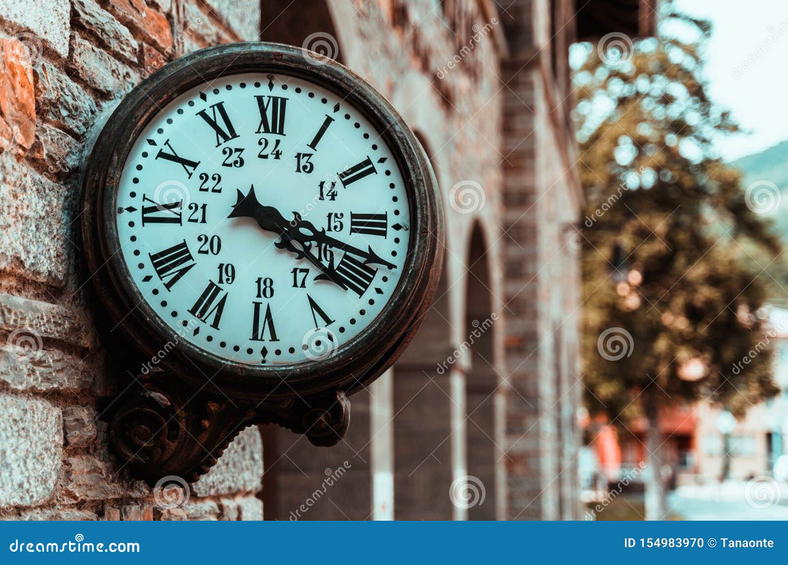 Old Retro Wall Clock at a Train Station Stock Photo - Image of ...