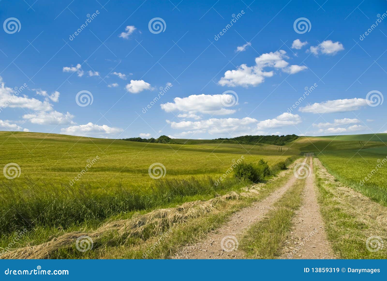 Old Road in French Countryside Stock Image Image of blue, french