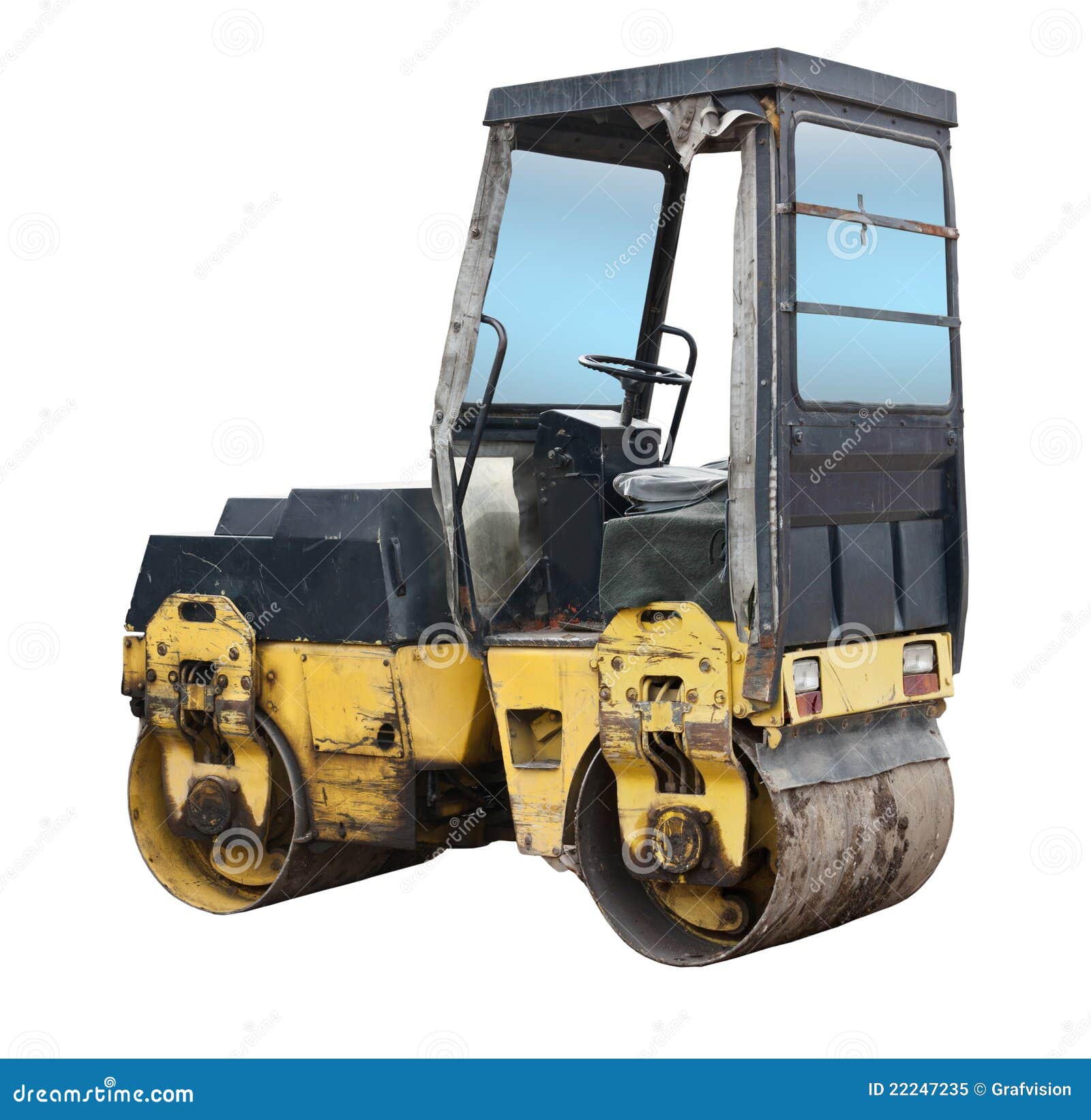 Old road roller stock image. Image of highway, grunge 22247235