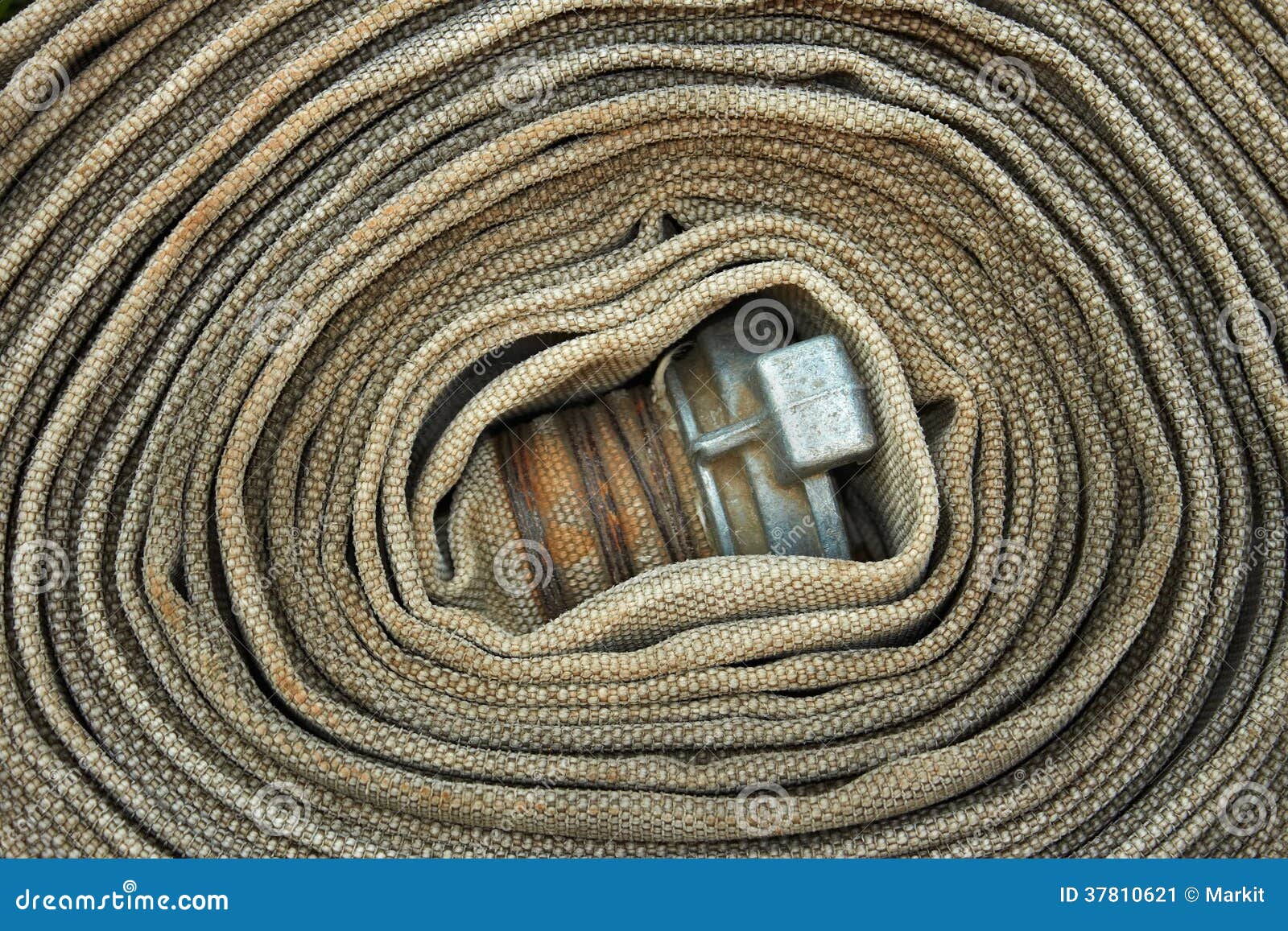 Old rolled fire hose stock image. Image of order, protection 37810621
