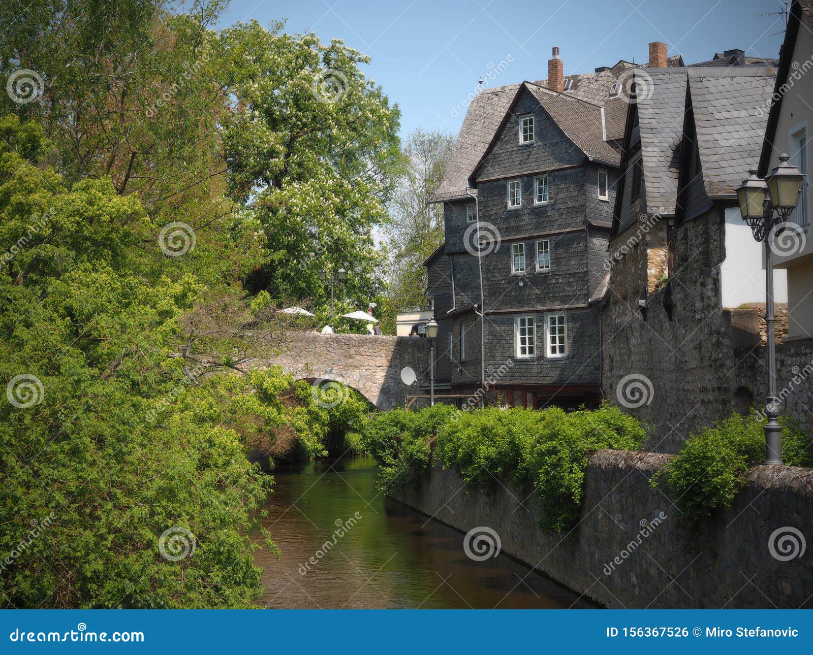 old romantic houses in wetzlar is a city in hessen, germany at the dill river to the lahn river.