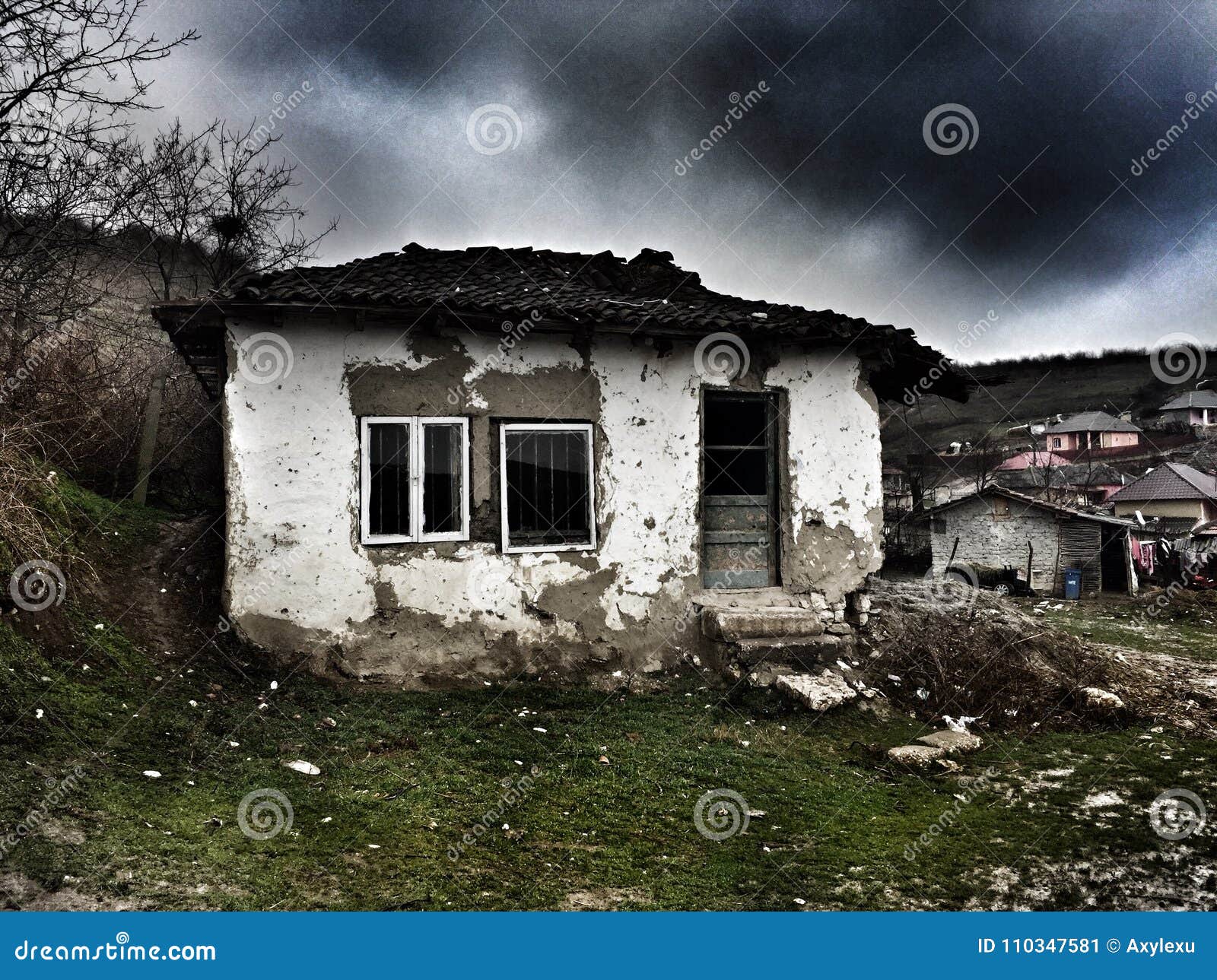 Old Haunted House Ruin Scary Stock Image - Image of ghost, evil: 110347581