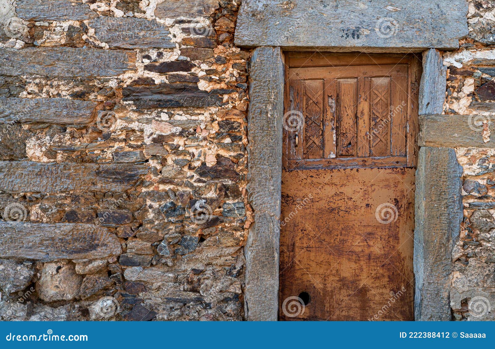 Old Run-down Wooden Door with Slate Jamb Stock Photo - Image of strong ...