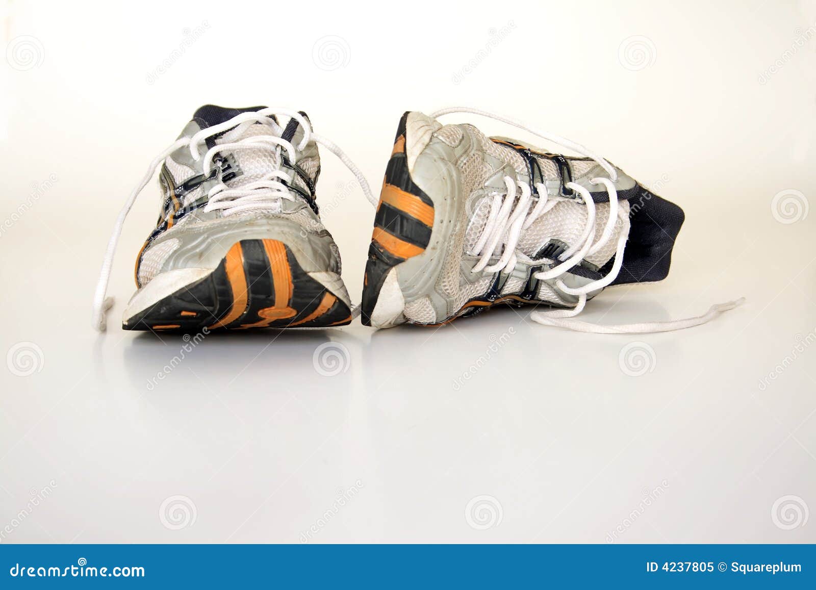 Old running shoes stock image. Image of canvas, exercising - 4237805