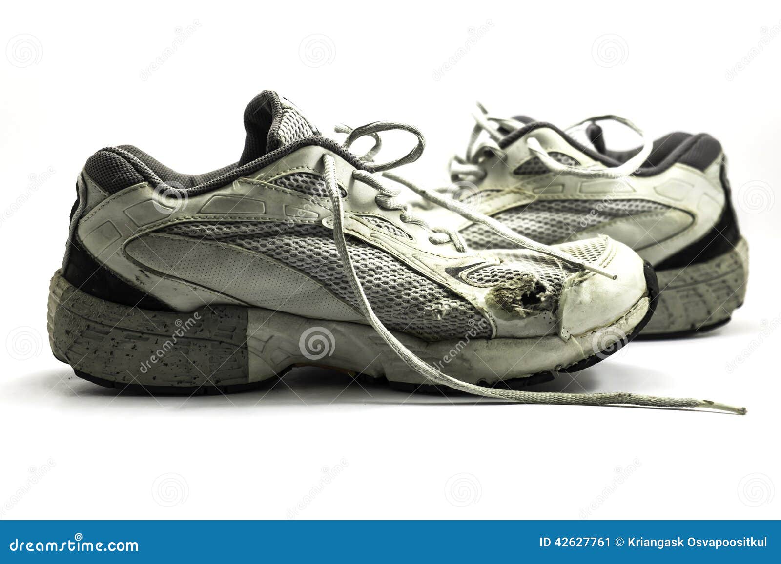 Old running shoes stock image. Image of white, walking - 42627761