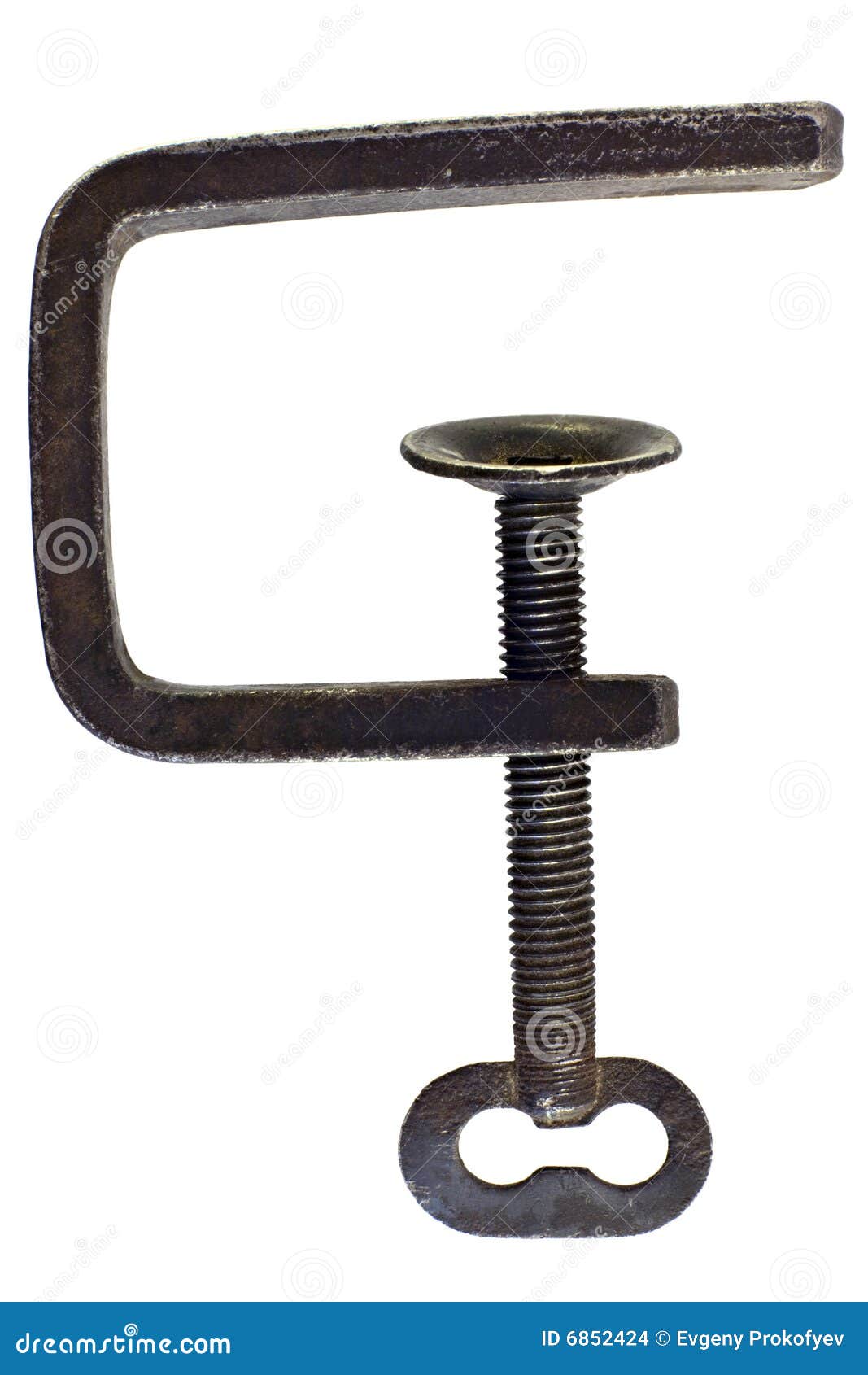 Old Rusted Gclamp Over White Stock Photo Image of press, corrosion