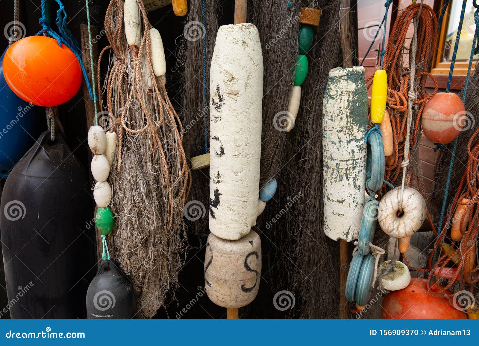 Old Rustic Boat Fenders in Harbor Stock Photo Image of ocean, maritime 156909370