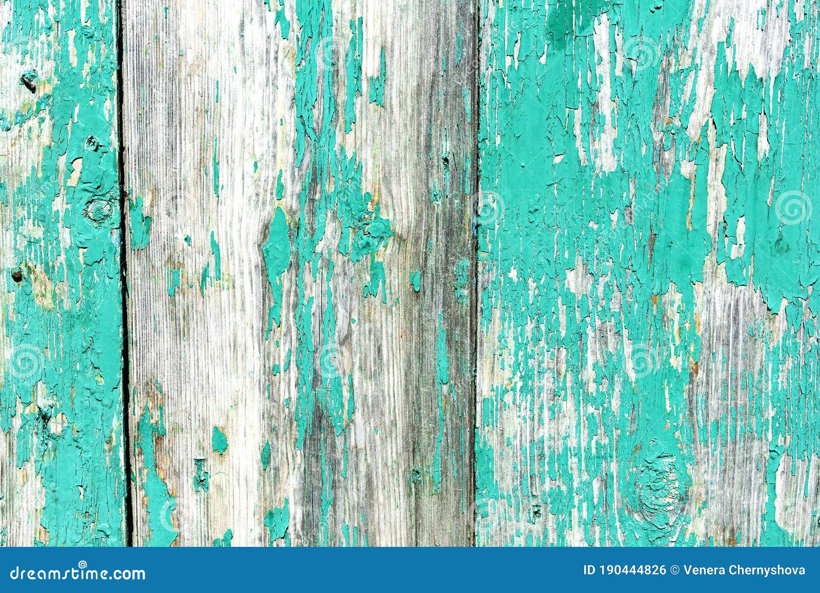 Old Rustic Painted Cracky Green, Turquoise Wooden Texture or ...