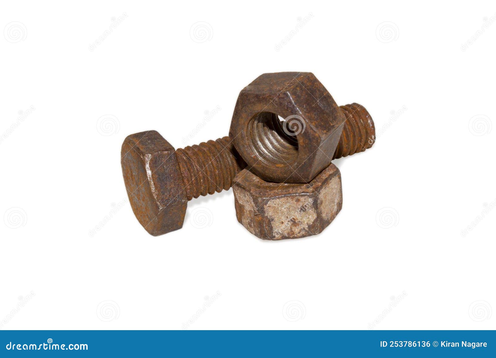 Old Rusty bolt and nut stock photo. Image of work, retro 253786136