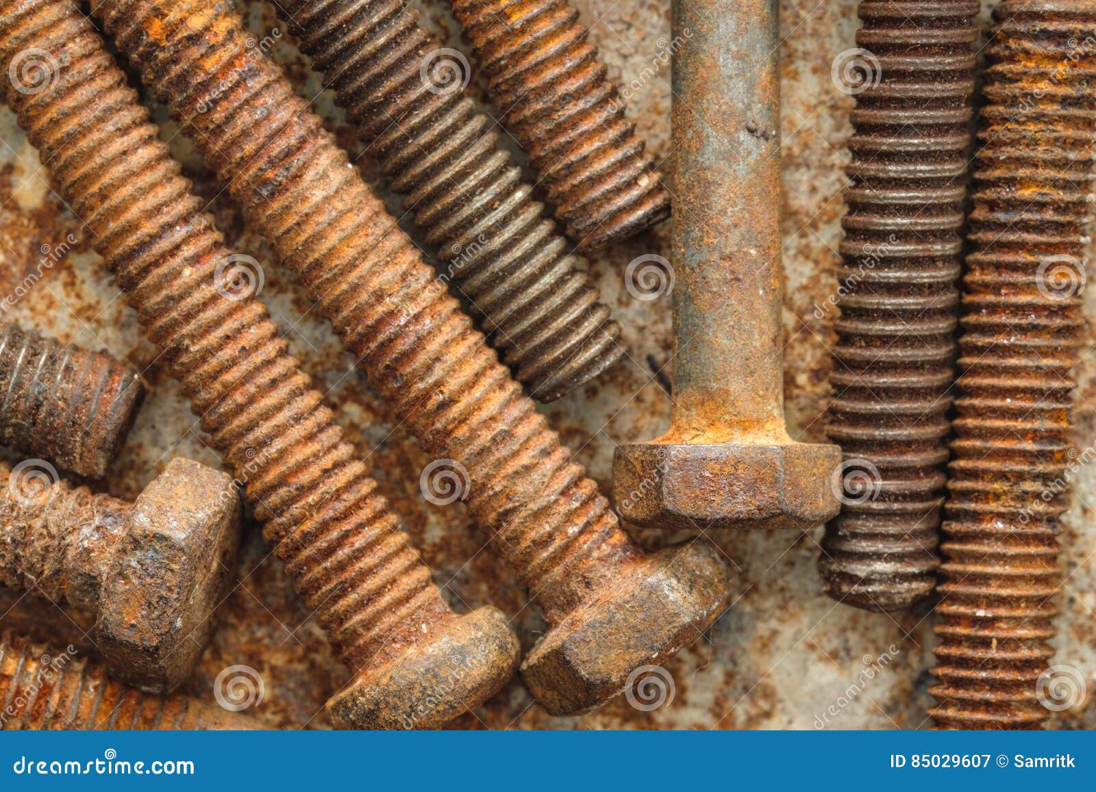 Old rusty bolts dirty stock image. Image of mechanic 85029607