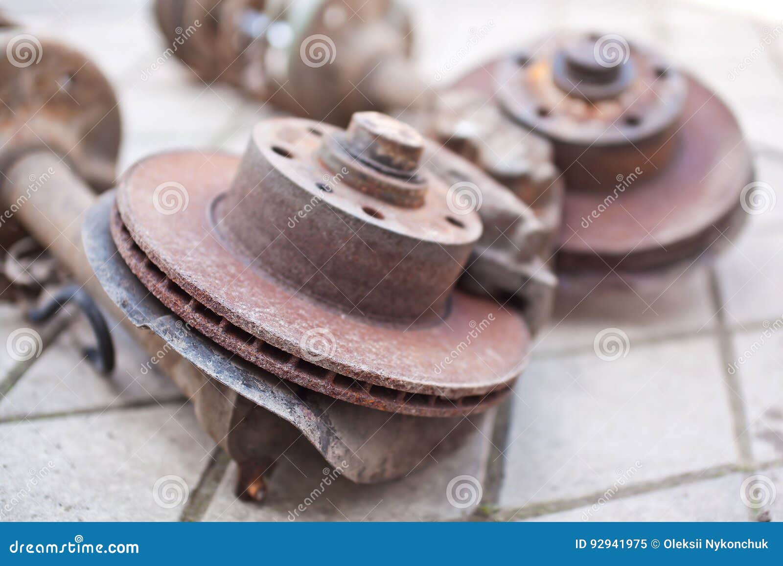 Old Rusty Brakes from the Car Stock Image Image of mechanic, repair