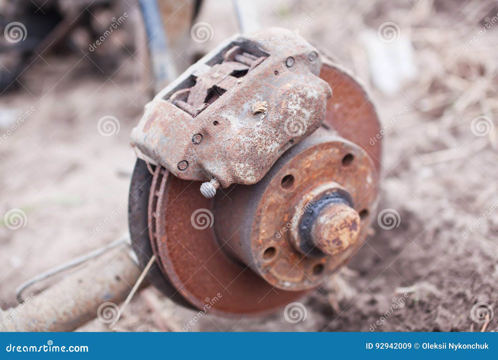 Old Rusty Brakes from the Car Stock Image Image of transport, dirty