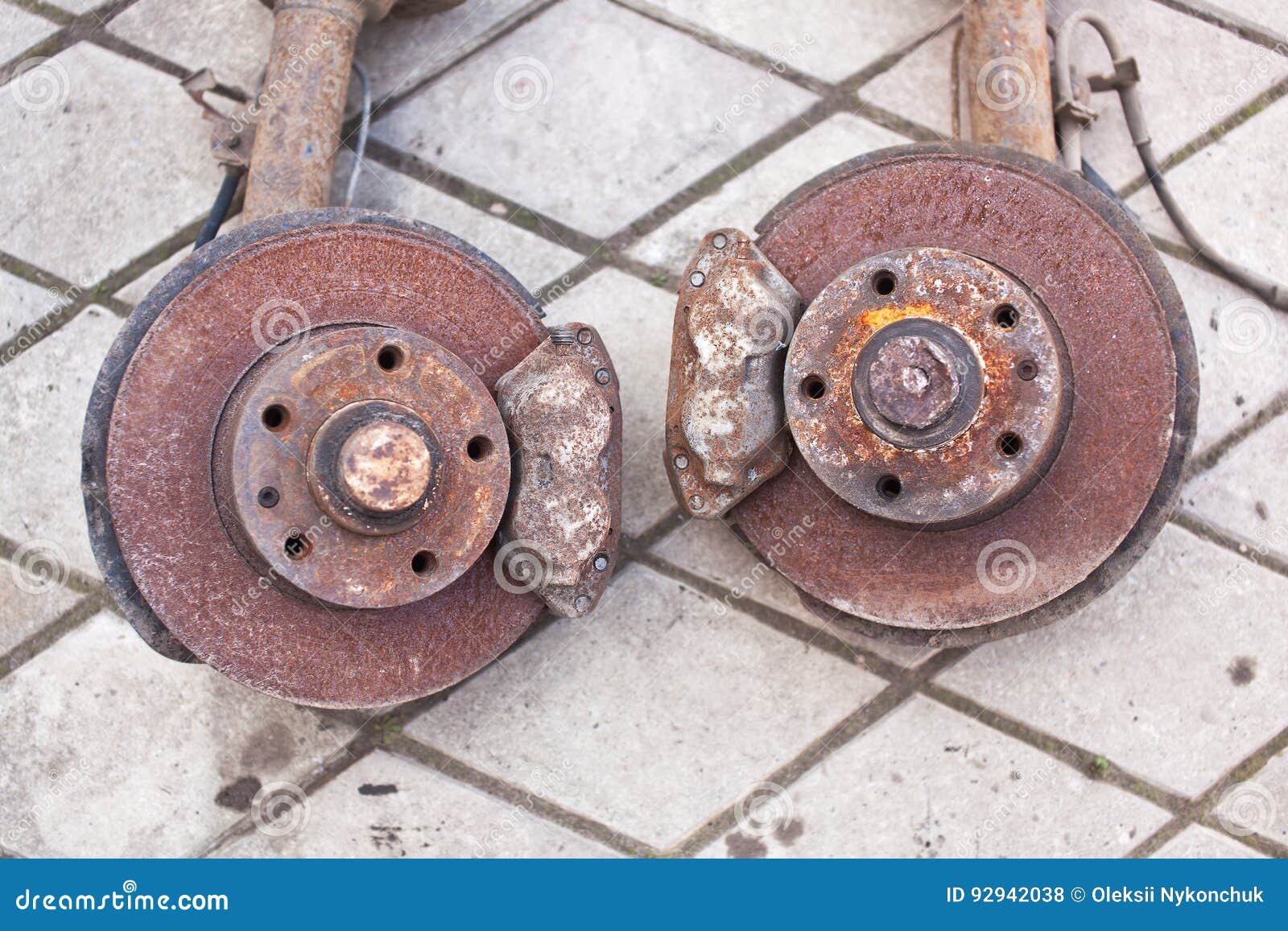 Old Rusty Brakes from the Car Stock Photo Image of replacement, dirty