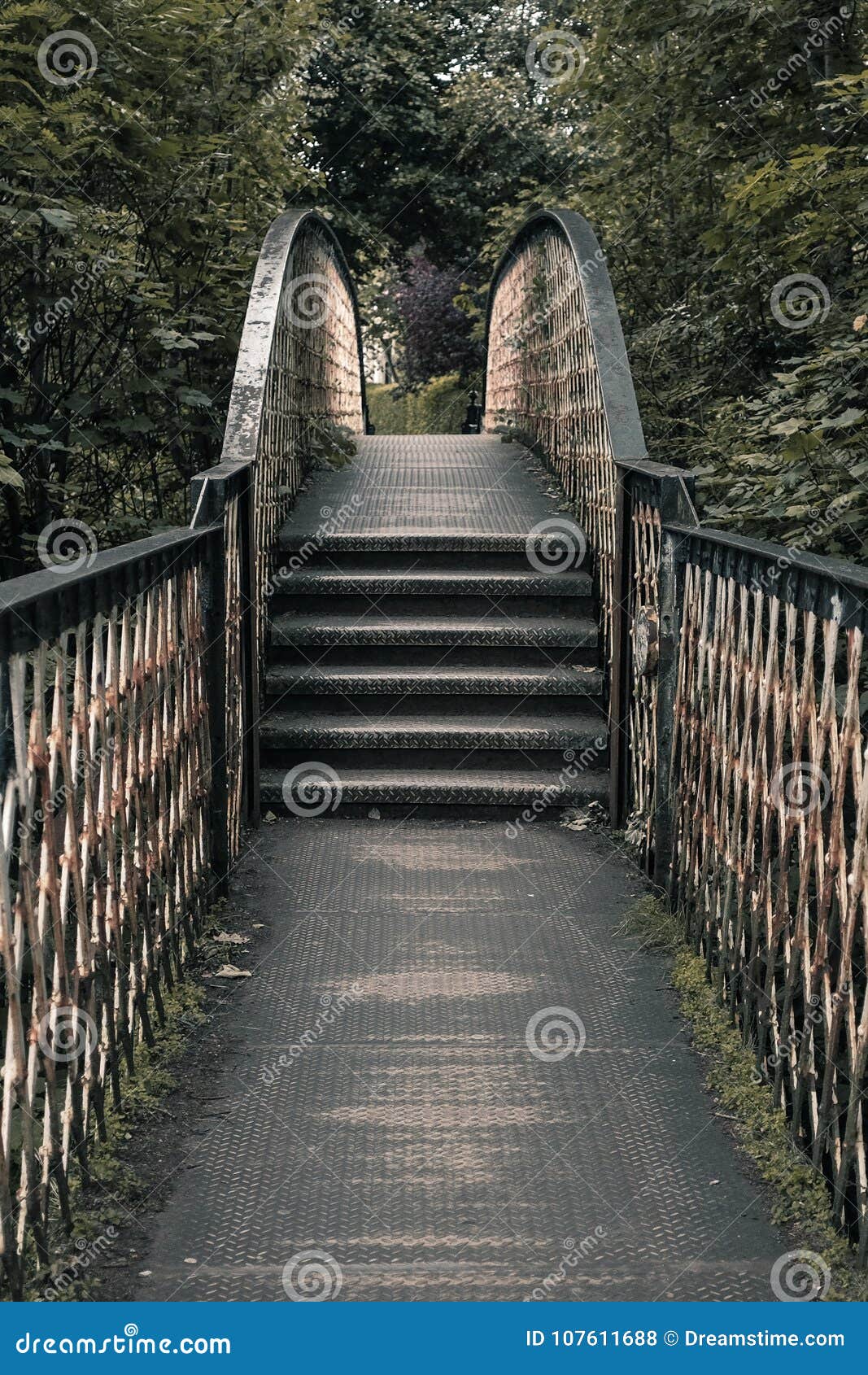 Old Rusty Bridge Symmetrical Stock Photo Image Of Bridge