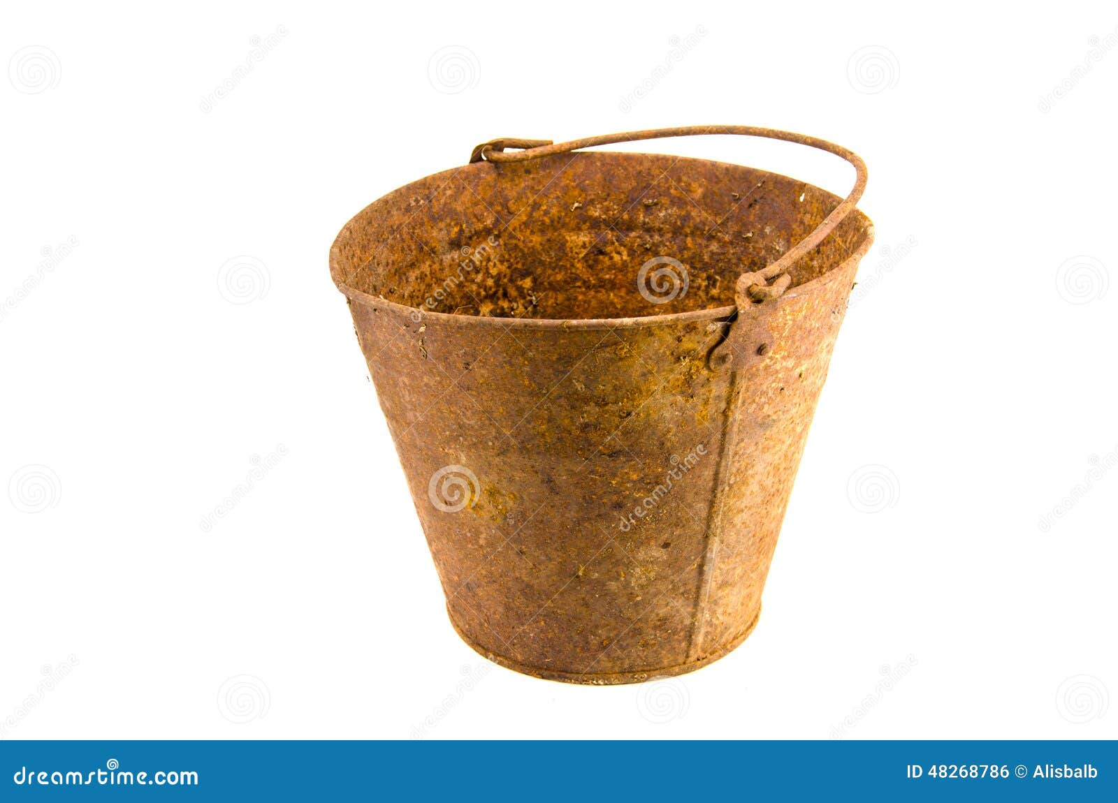 Old Rusty Bucket Isolated on White Stock Photo Image of zinc, container 48268786