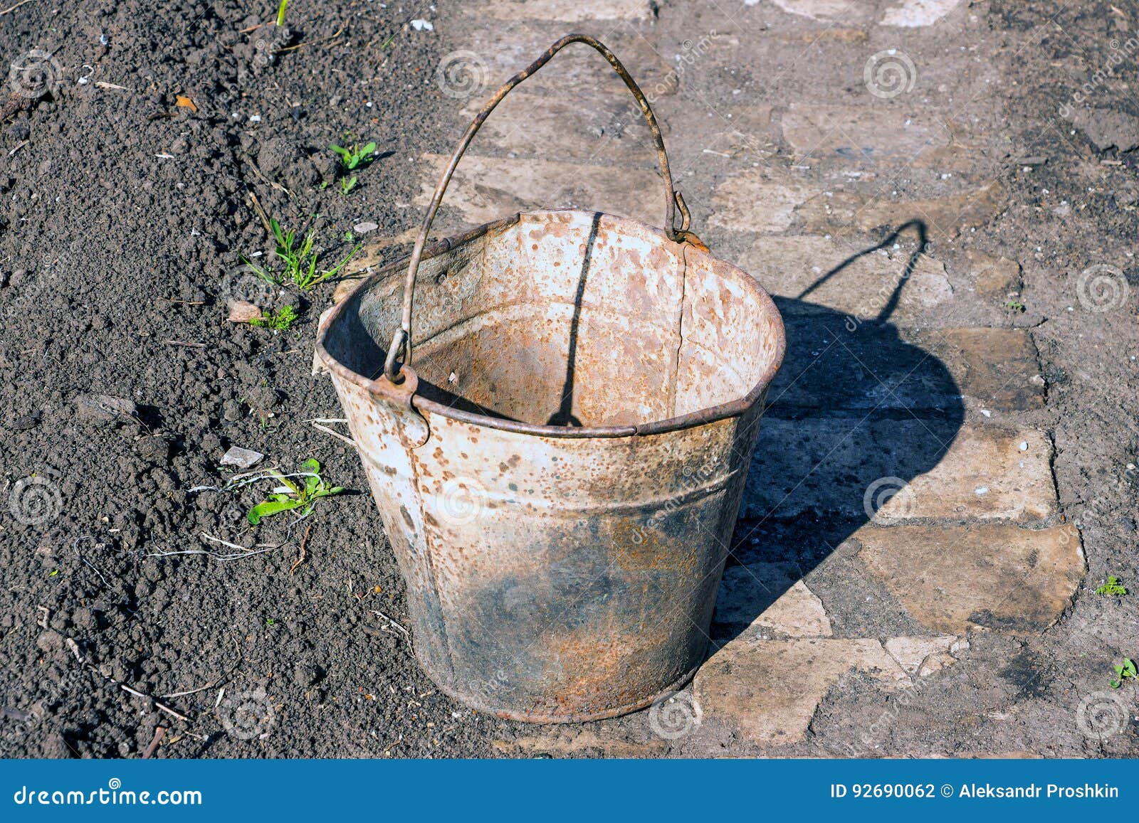 Old rusty bucket stock photo. Image of clean, outdoor 92690062