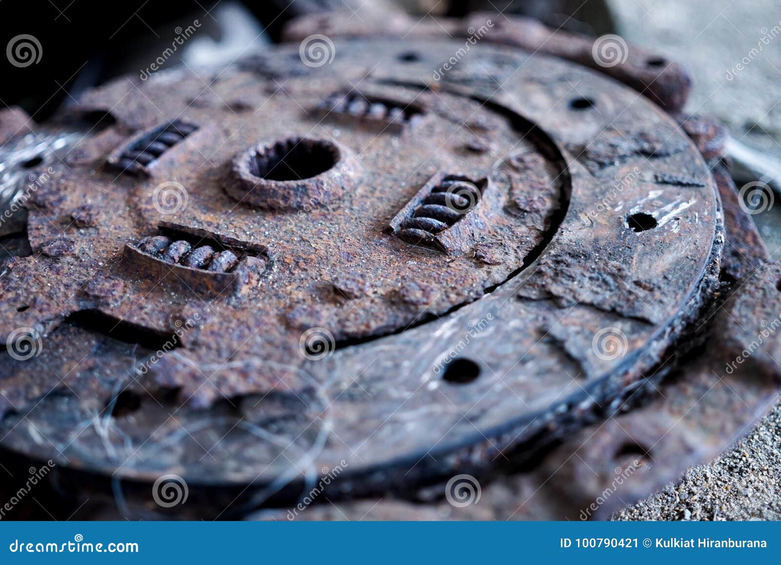 Old Rusty Car Disc Brake stock image. Image of used 100790421