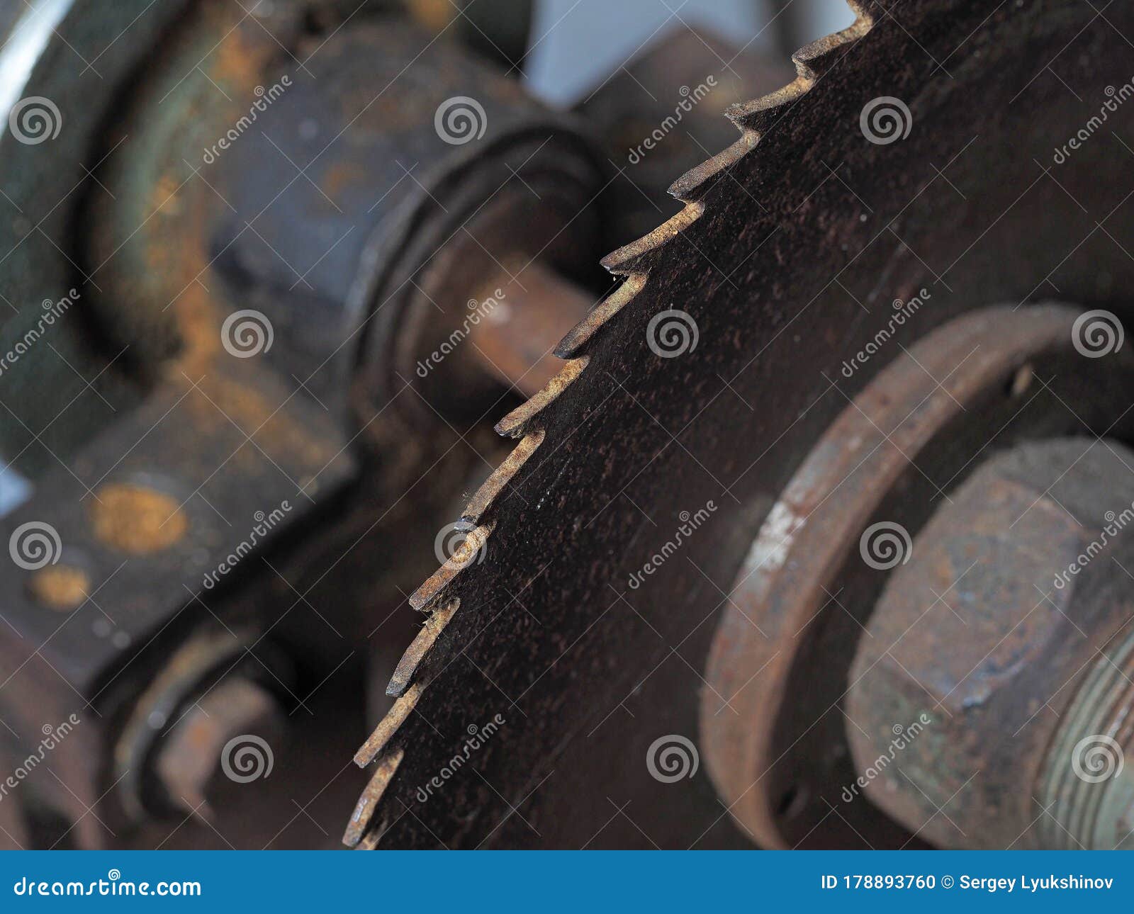 Old and Rusty Circular Saw with Teeth Closeup. Stock Photo Image of circular, wood 178893760