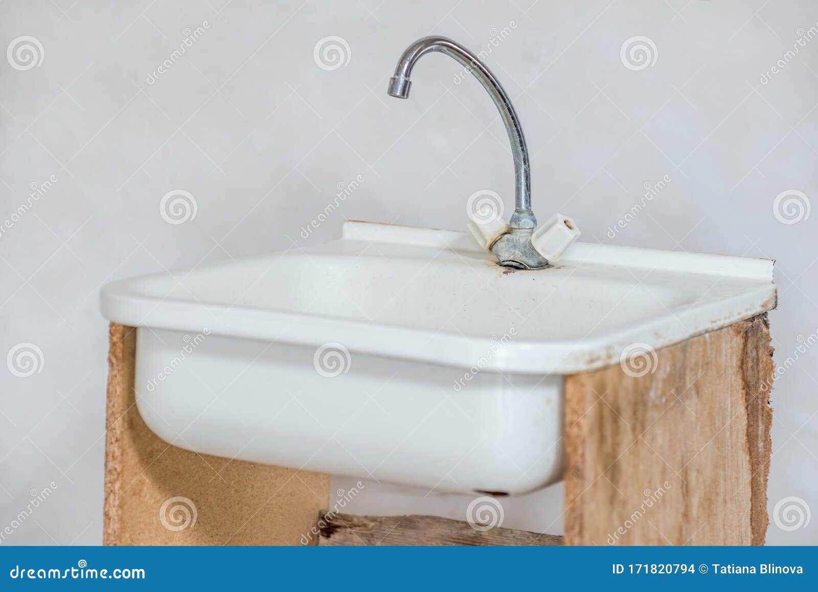 Old Rusty Dirty Faucet On The Washstand There Is No Hot Or Cold Water In The Tap Old Rusty Dirty Faucet On The Washstand There Is No Hot Or Cold Water In The Tap