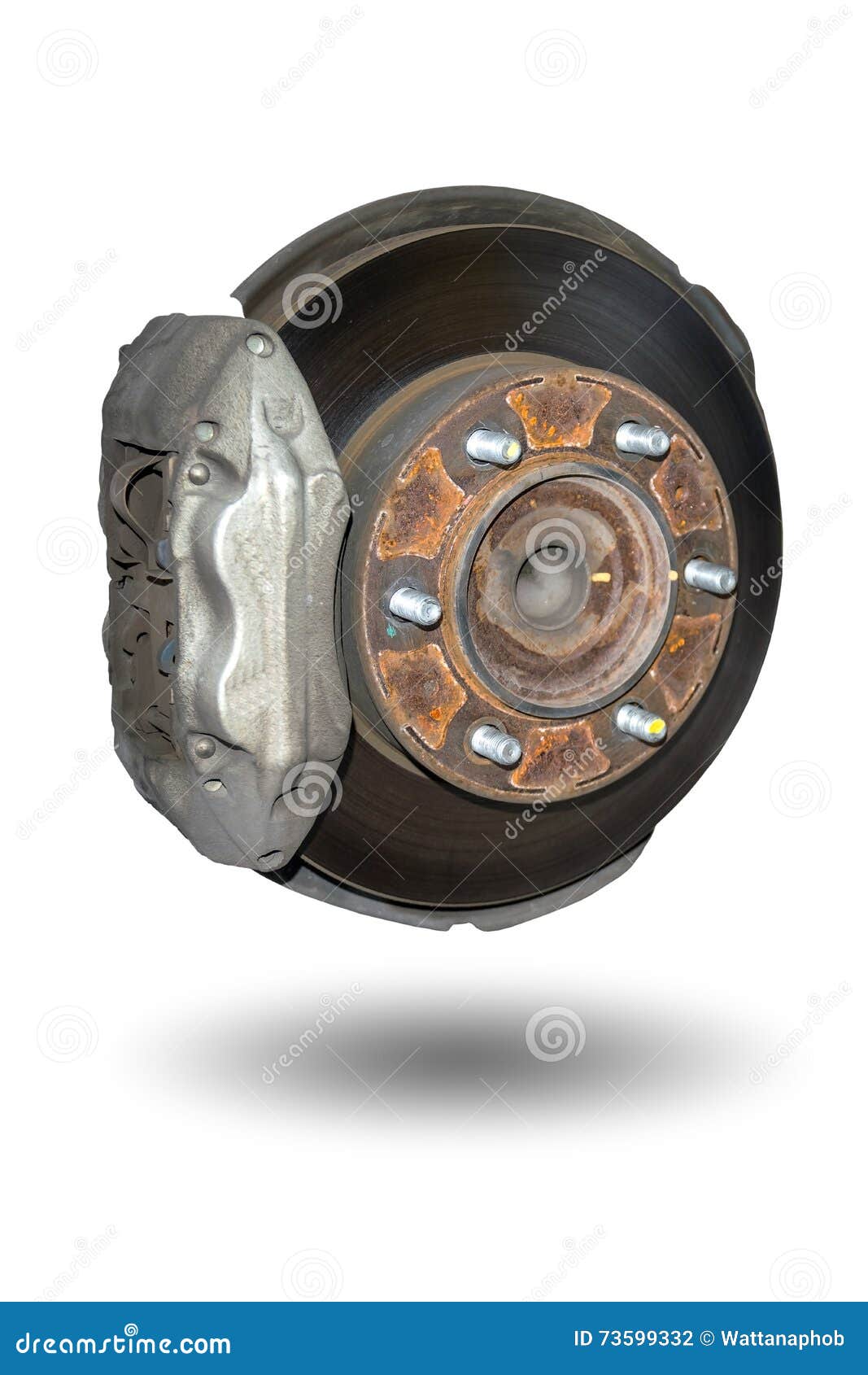 Old rusty disc brakes. stock photo. Image of replacement 73599332