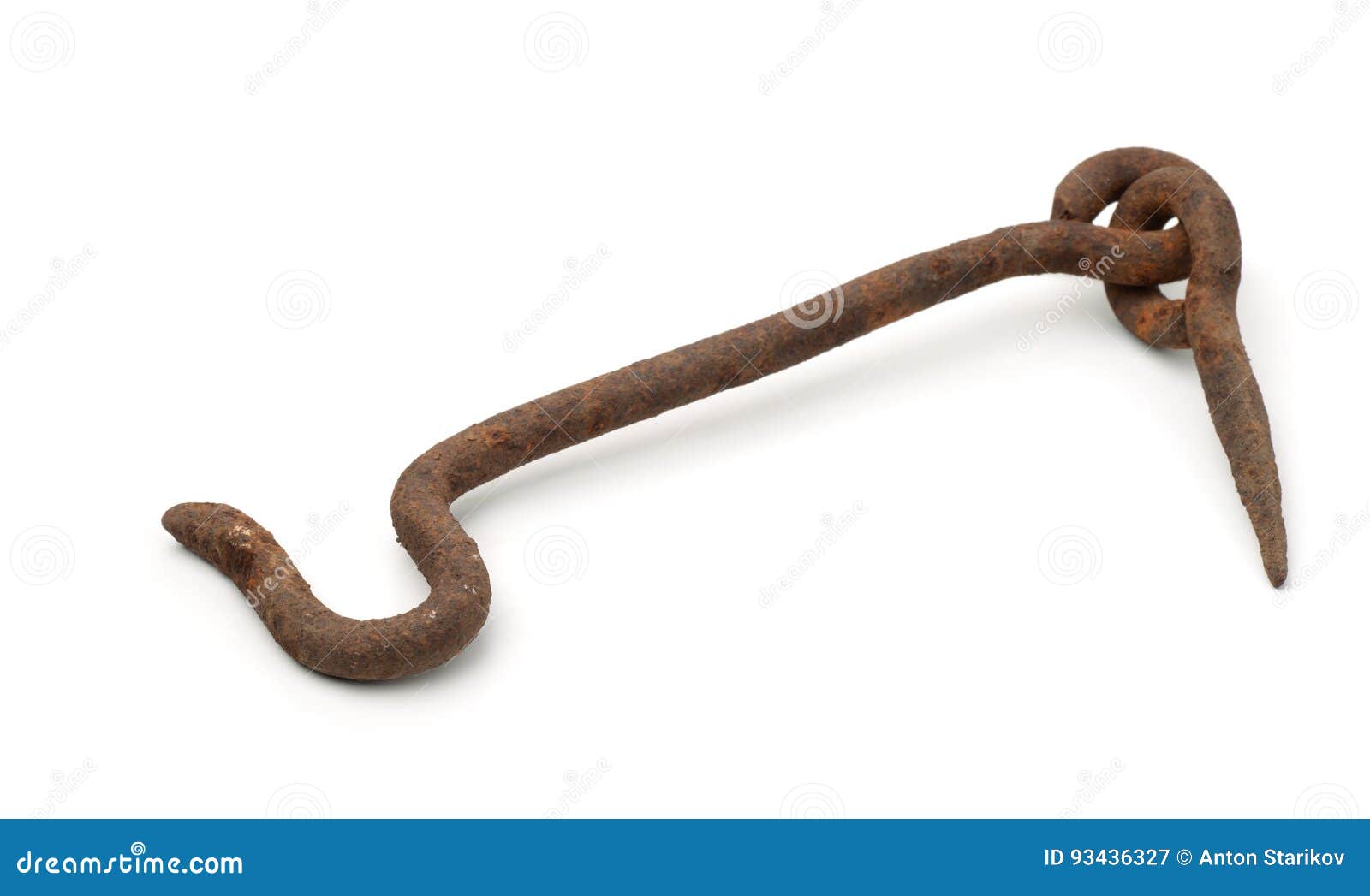 Old rusty door hook stock image. Image of obsolete, material 93436327