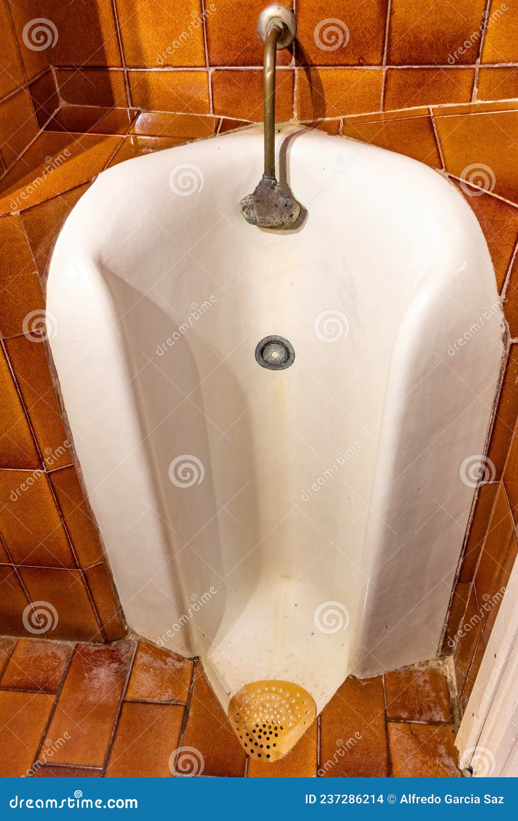 Old and Rusty English Style Urinal Stock Photo Image of flush