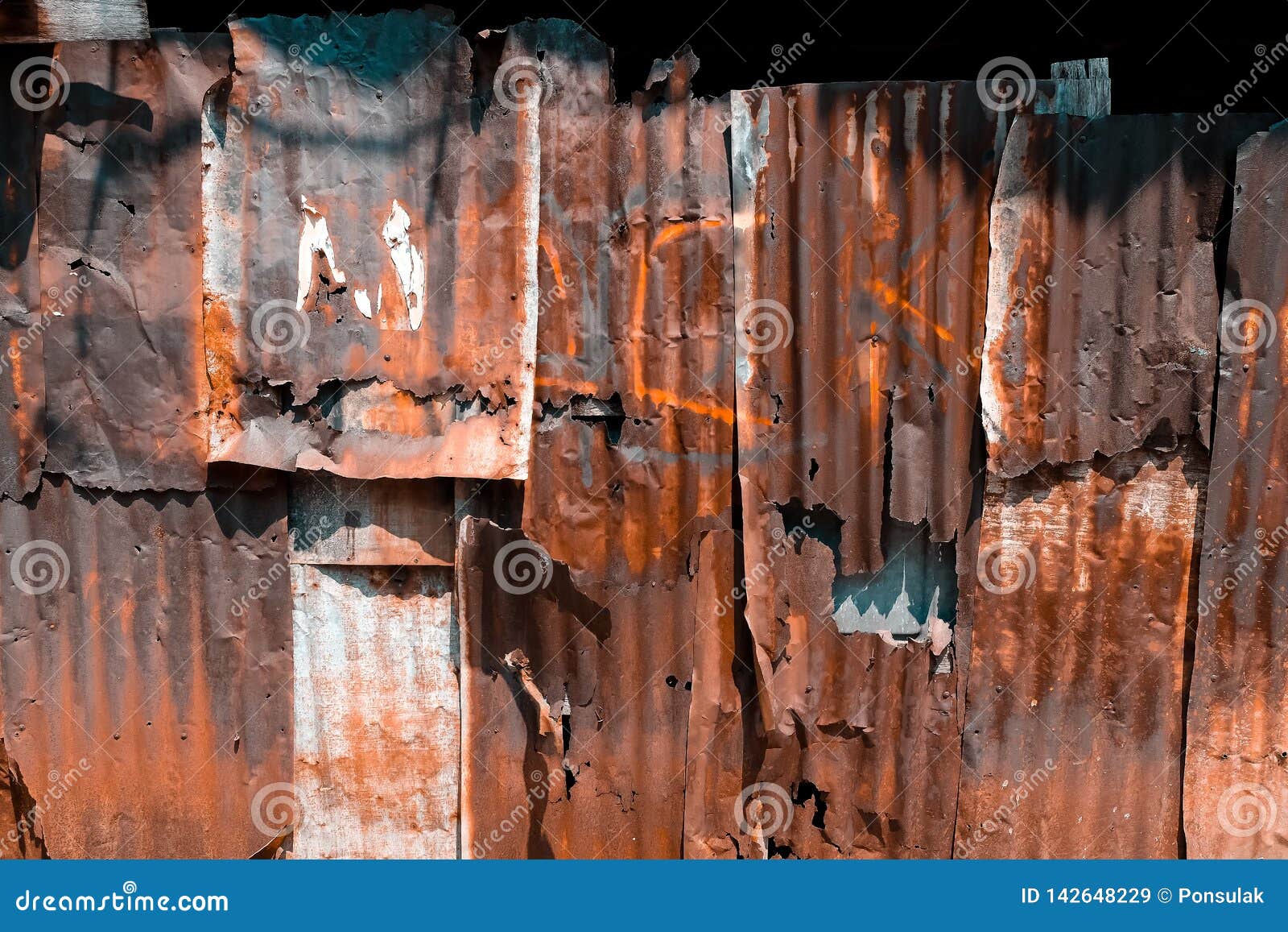 Old rusty galvanized stock image. Image of building 142648229